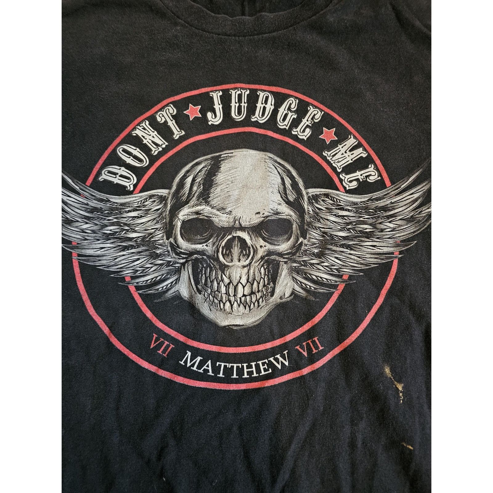 Other Skull Wings Dont Judge Me Mathew VII T-shirt Black Y2K Size US XL / EU 56 / 4 - 3 Thumbnail