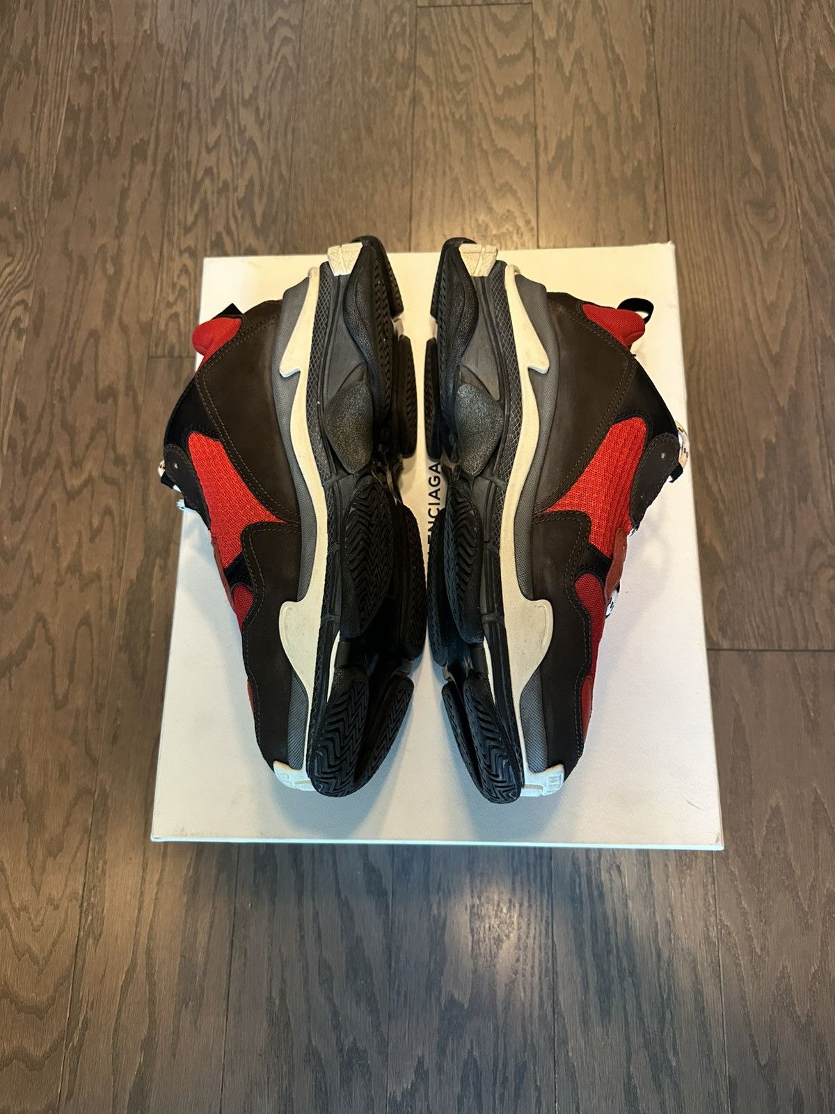 Balenciaga Balenciaga Triple S (red and black) Size US 14 / EU 47 - 5 Thumbnail