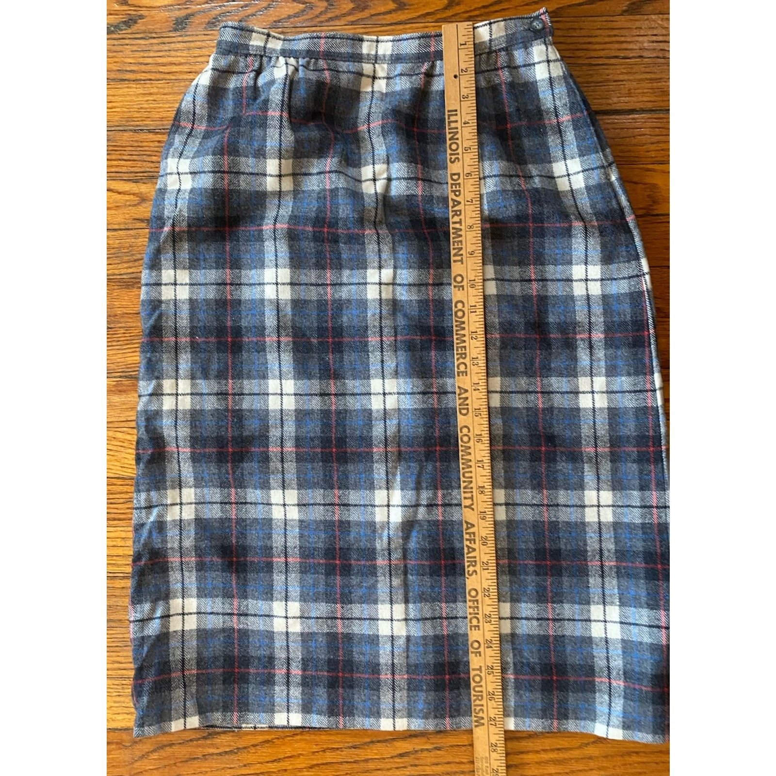 Pendleton VTG USA 60 70 Pendleton Gray Plaid Wool Lined Skirt Women 10 Size 32" / US 10 / IT 46 - 7 Thumbnail