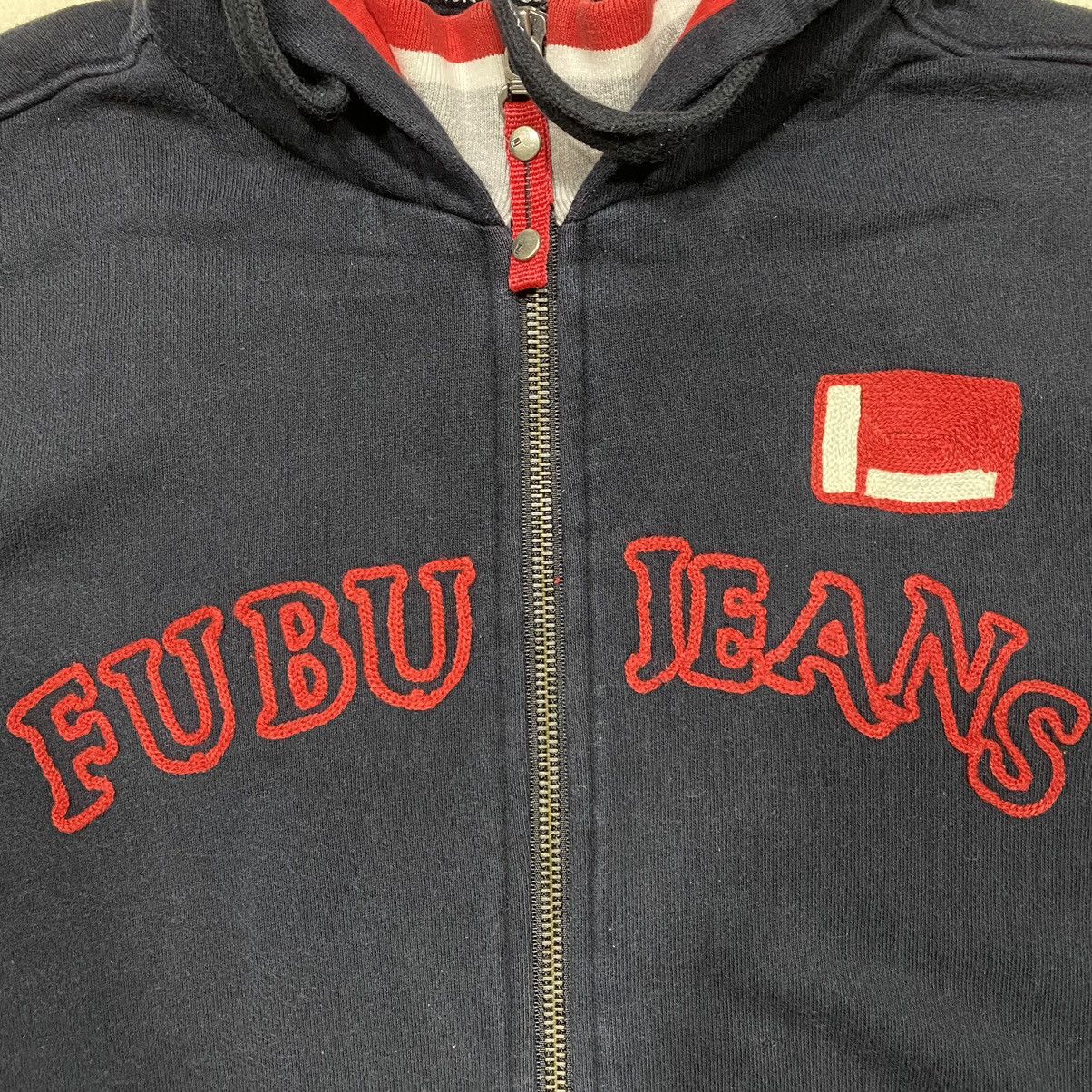 Fubu × Japanese Brand FUBU Embroidered Spellout Zipper Hoodie Size US XS / EU 42 / 0 - 6 Thumbnail