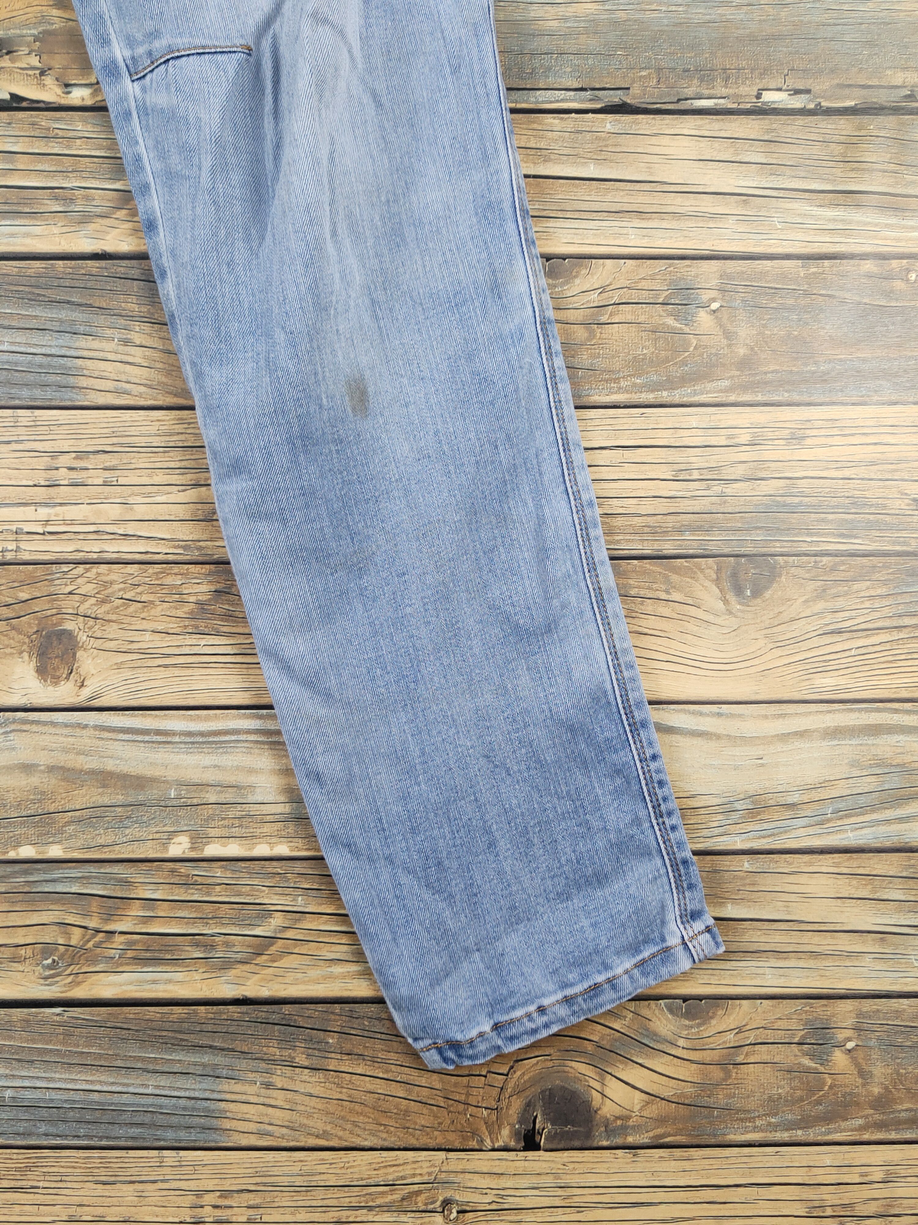 Japanese Brand Burtle Blue Distressed Ripped Soft denim Jeans #W1976 Size US 31 - 7 Thumbnail