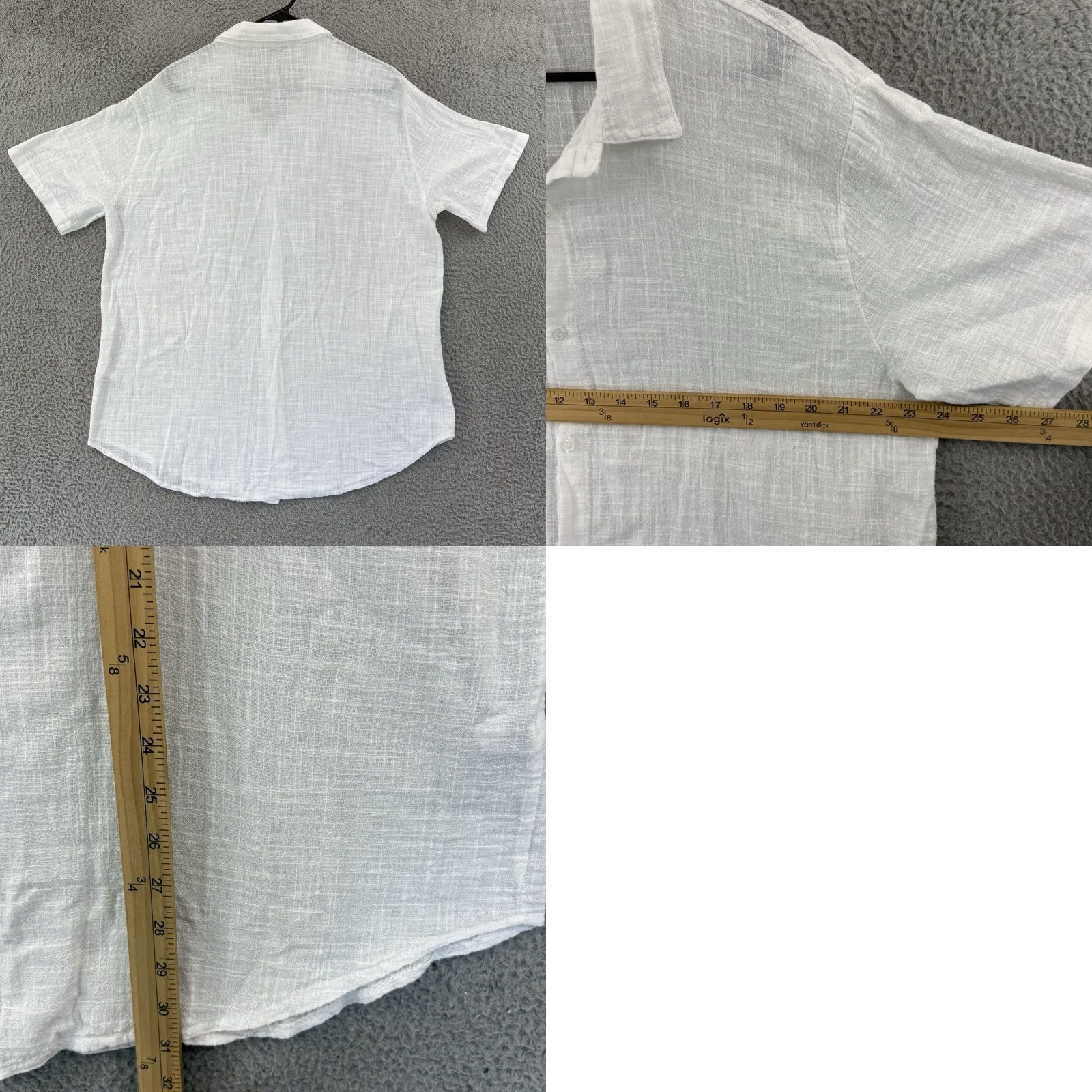 Vintage VINTAGE Made in Italy White Linen Shirt Men 2XL Short Sleeve Button-Up Collared Casual Beach Preppy Size US XXL / EU 58 / 5 - 8 Thumbnail