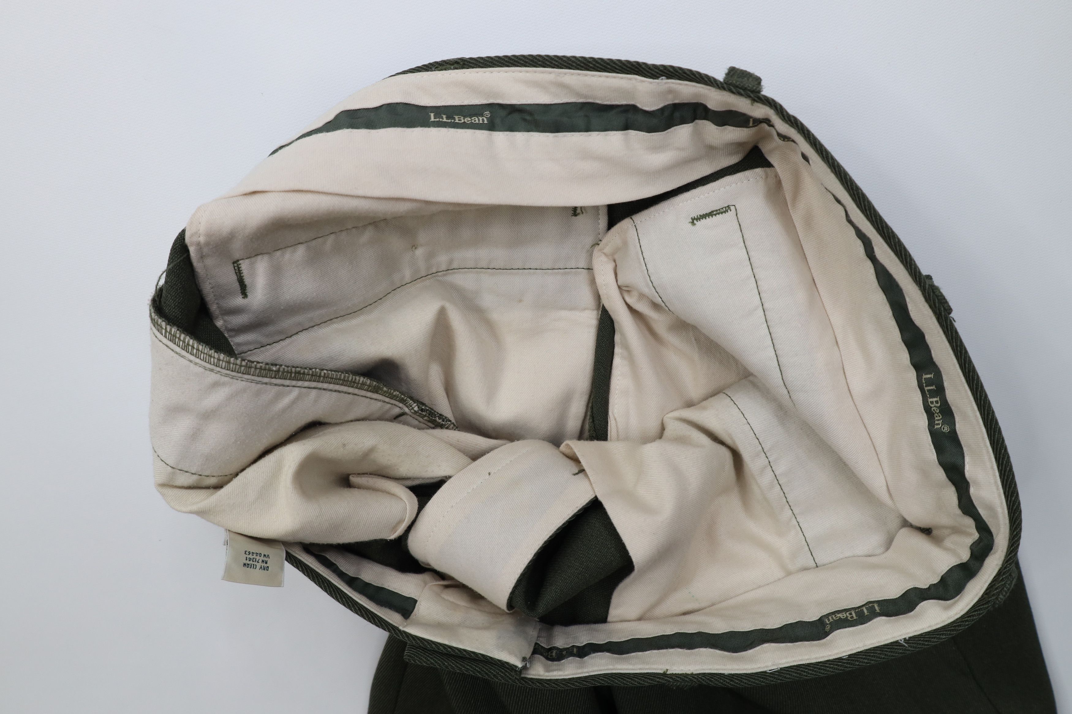 L.L. Bean Vintage 90s LL Bean Corduroy Wide Leg Chino Pants Green Size US 38 / EU 54 - 6 Thumbnail