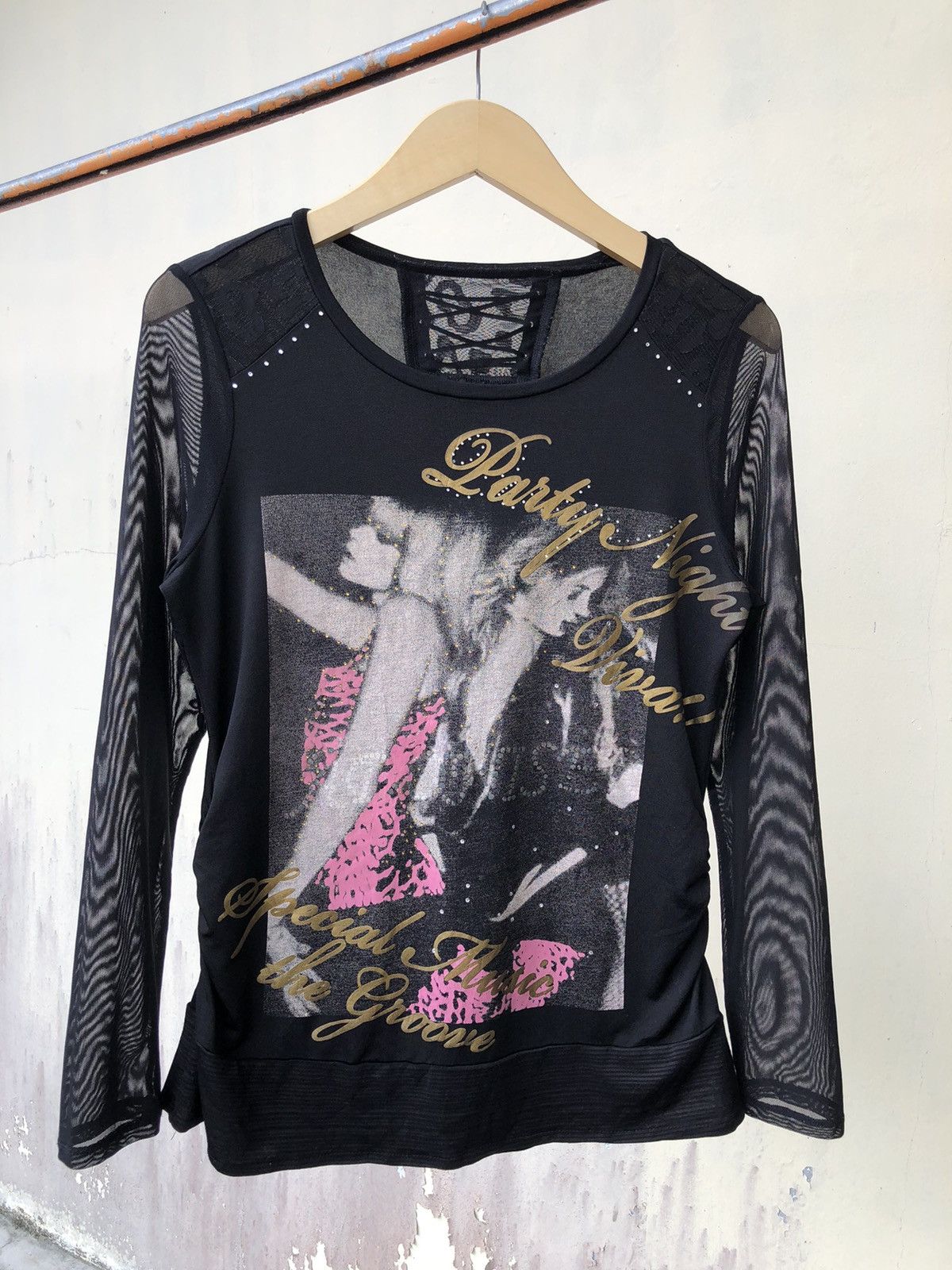 Japanese Brand Japanese Poem, Diamond, Transparent Mesh & Leopard Details Size M / US 6-8 / IT 42-44 - 1 Thumbnail