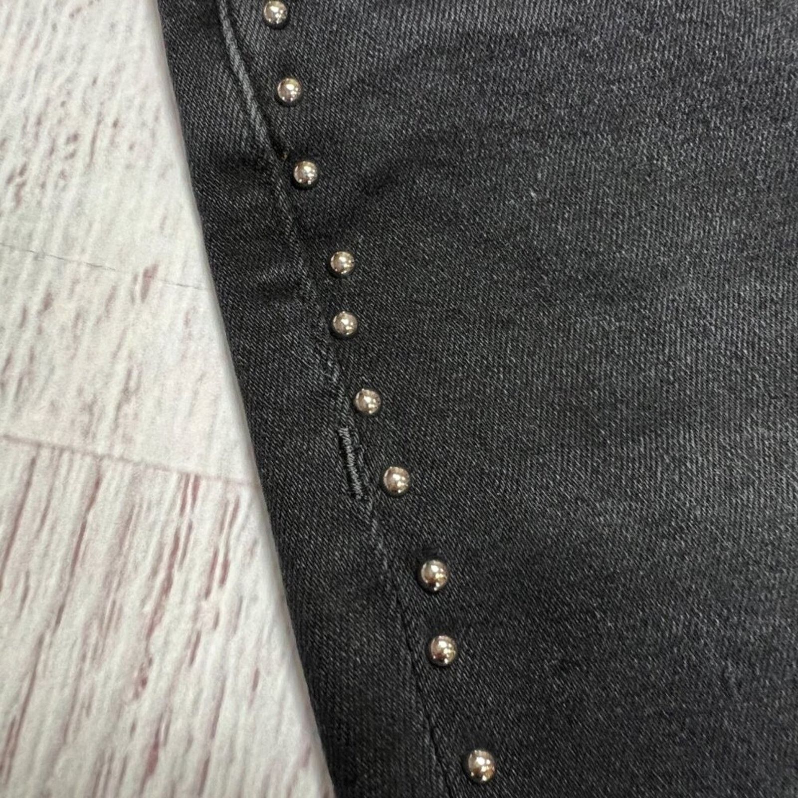DL1961 DL1961 Chrissy Skinny Jeans Black Studded Size 26 Size 26" / US 2 / IT 38 - 10 Thumbnail