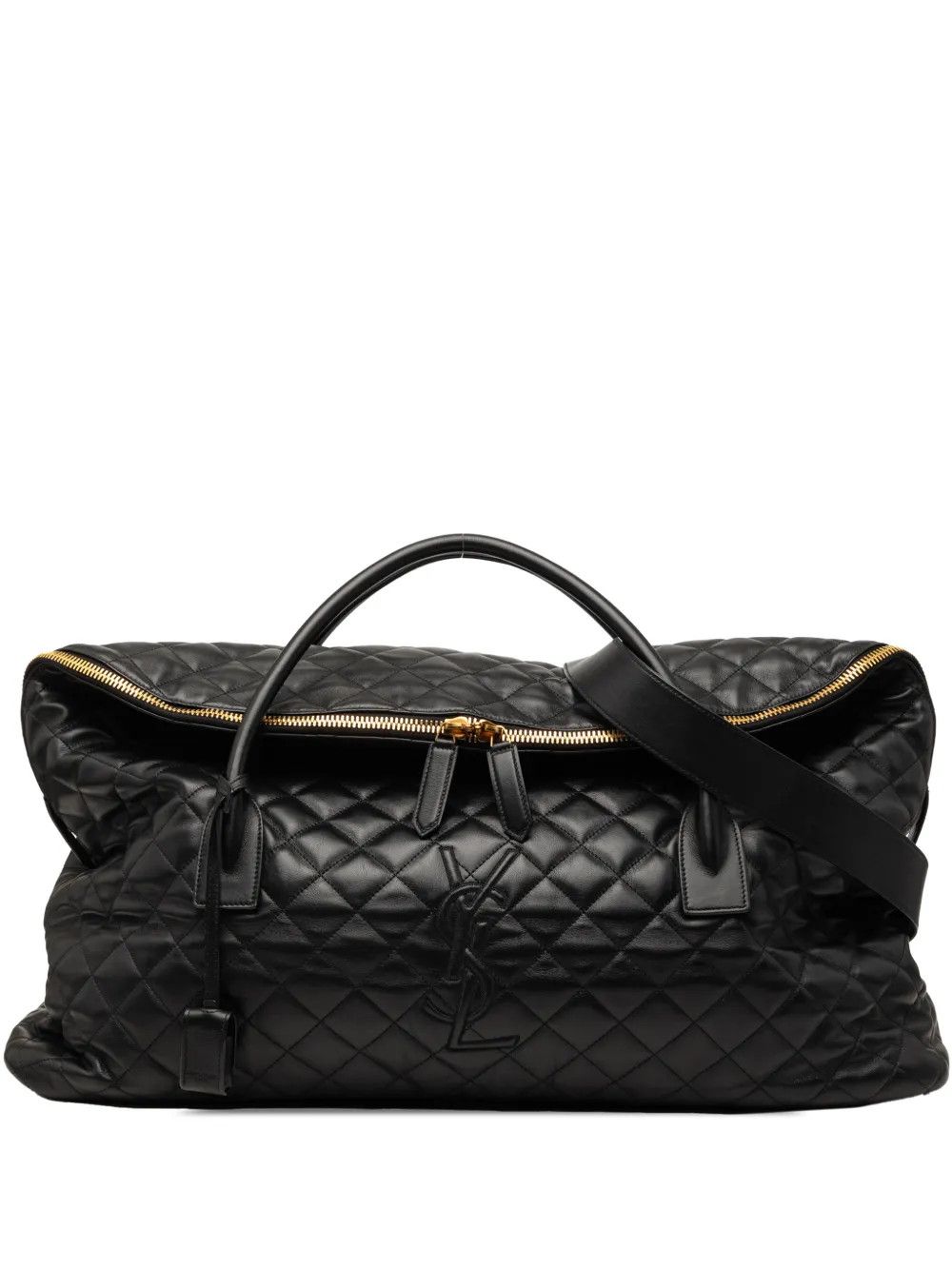 Saint Laurent Paris Quilted Calfskin ES Giant travel bag in black Size ONE SIZE - 1 Thumbnail