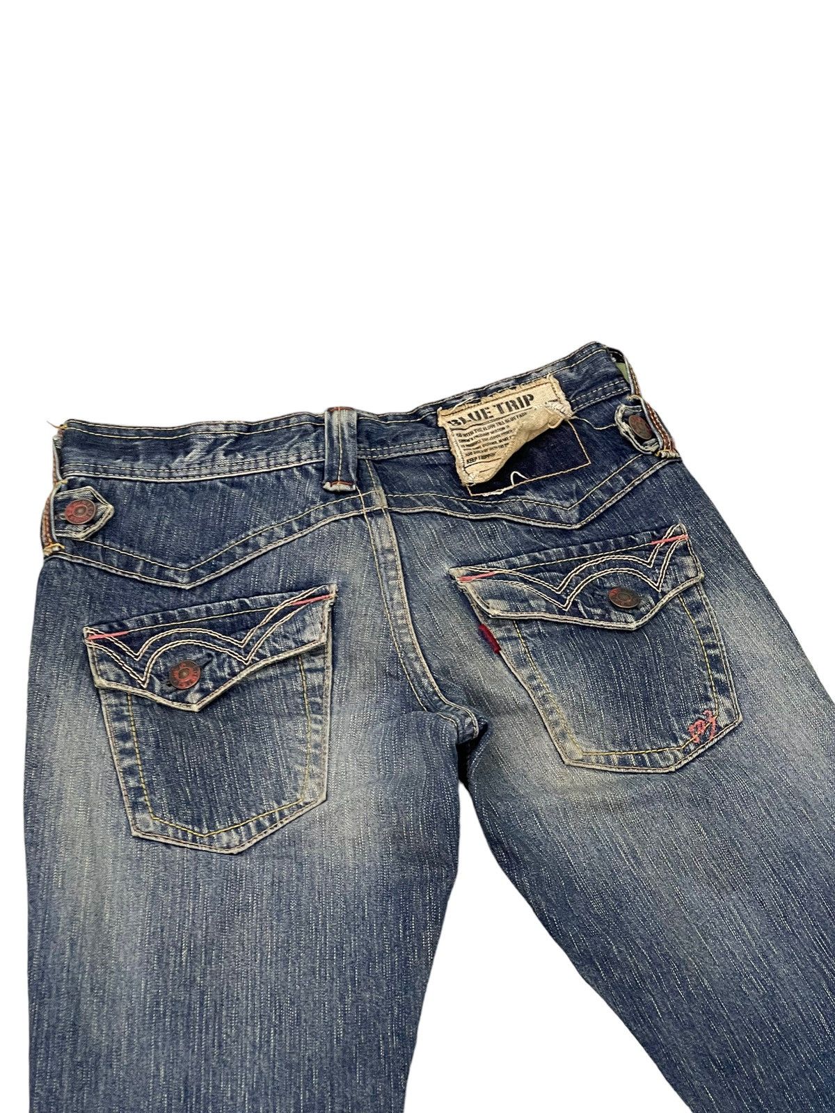 Edwin Flare Jeans Edwin Japan Faded Distress Boot Cut 8🟦1 Size US 29 - 17 Thumbnail