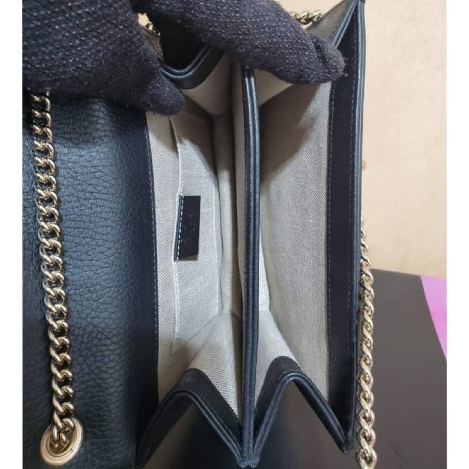 Gucci Auth GUCCI Dollar Calfskin Small Interlocking G Shoulder Bag Size ONE SIZE - 11 Thumbnail