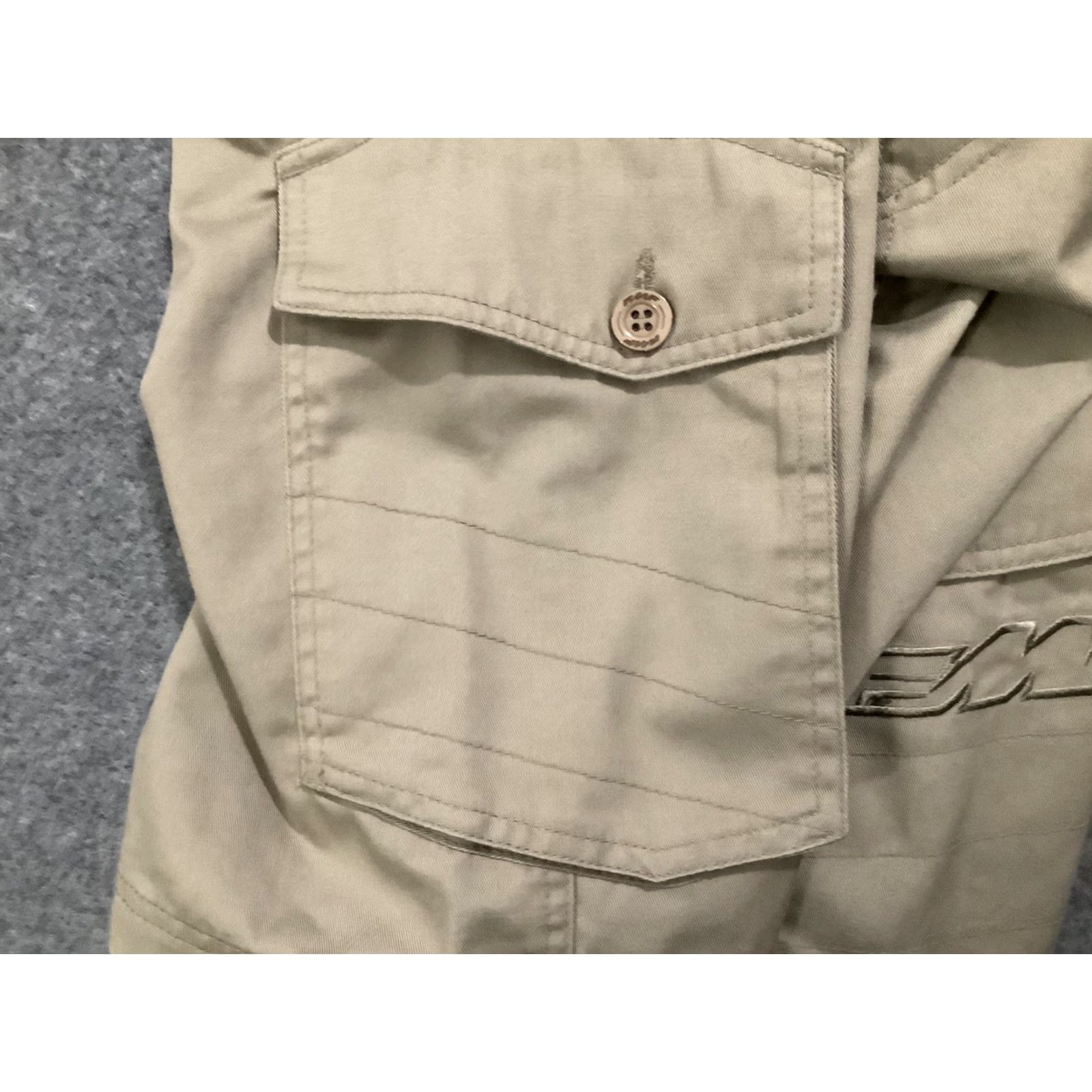 Toy Machine FMF Flying Machine Factory Beige Mens Cargo Shorts 32x9 Inseam 9in Regular Fit Cotton Polyester Denim Logo Pockets Casual Men Size US 32 / EU 48 - 5 Thumbnail