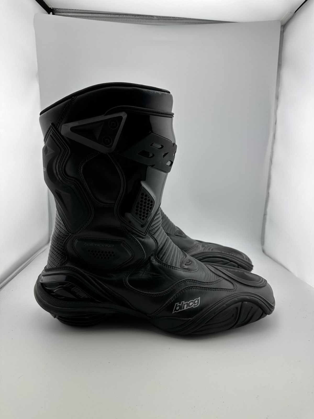Balenciaga *WORN BY YE* Unreleased color BALENCIAGA TYREX MOTO BOOTS Size US 11 / EU 44 - 3 Thumbnail