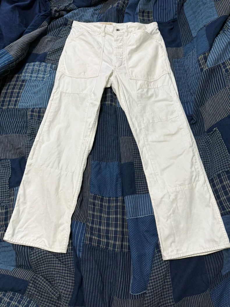 RRL Ralph Lauren RRL Ralph Lauren 2019 old white patch double knee deck pan Size US 32 / EU 48 - 2 Thumbnail