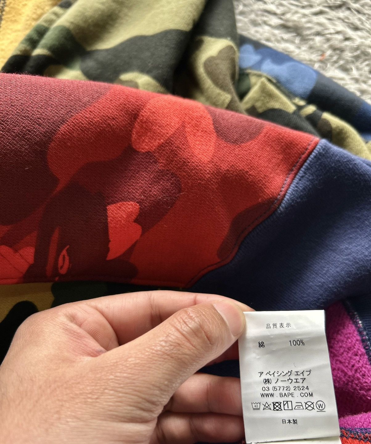 Bape 💥HOLY GRAIL💥 BAPE CRAZY MIX CAMO SHARK FULL ZIP UP HOODIE Size US L / EU 52-54 / 3 - 18 Thumbnail