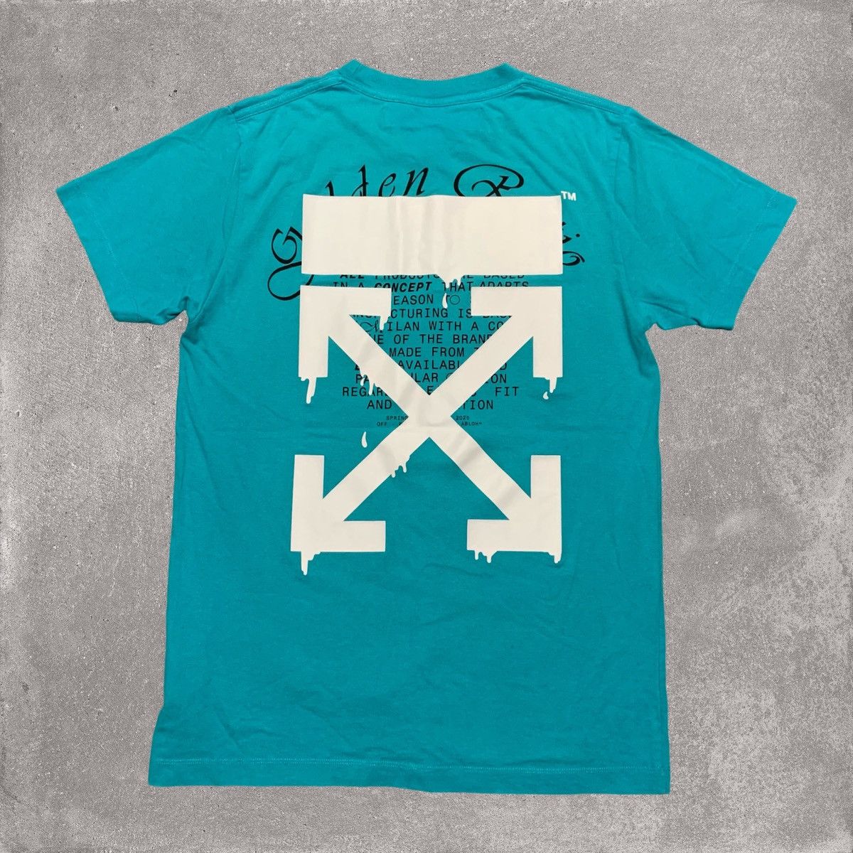 Off-White Off White Small Dripping Arrows Blue Tee Virgil Abloh Size US S / EU 44-46 / 1 - 1 Thumbnail