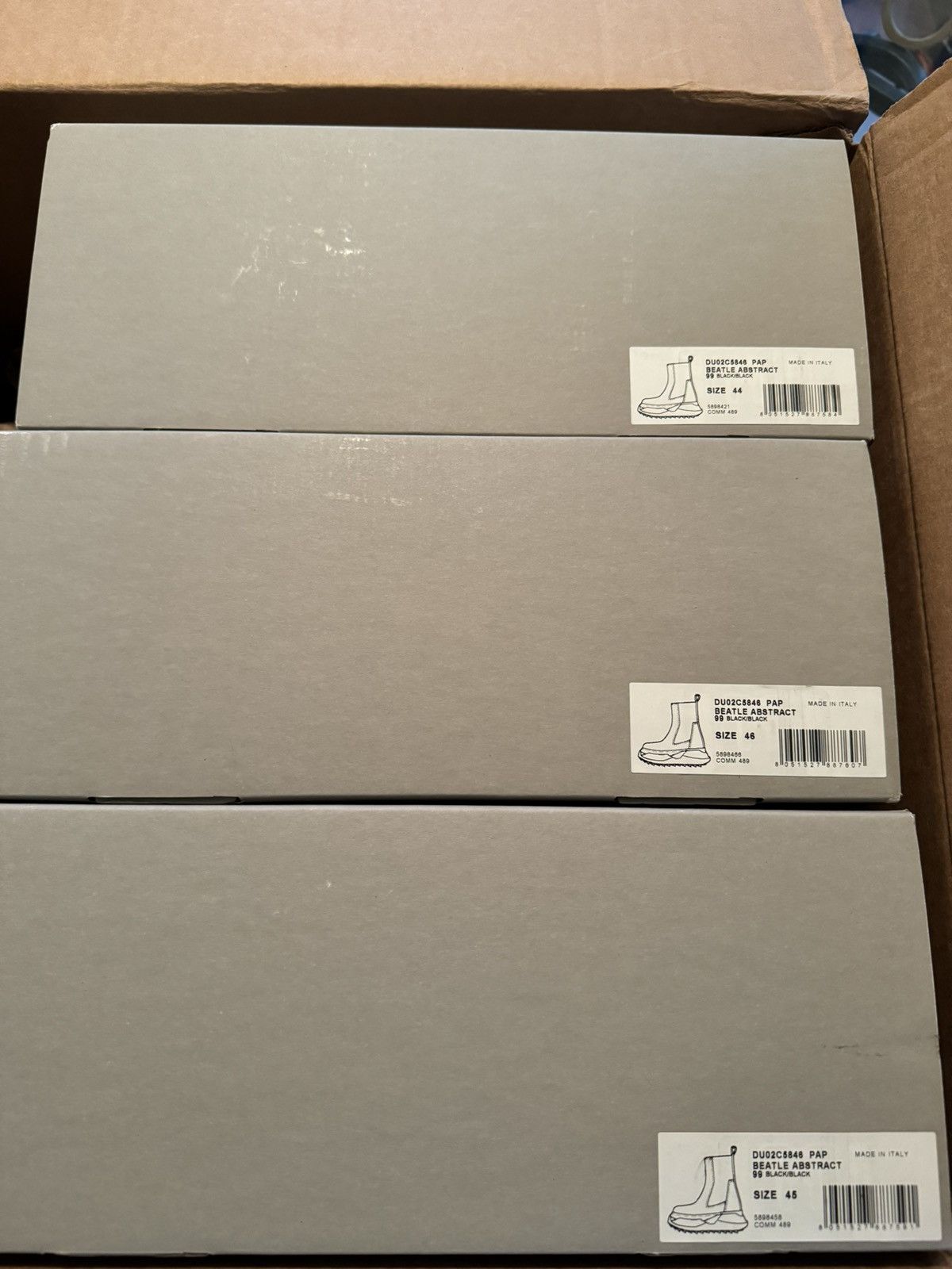 Rick Owens Drkshdw Rick Owens DRKSHDW Paper Abstract Beatle Boots Size US 13 / EU 46 - 9 Thumbnail