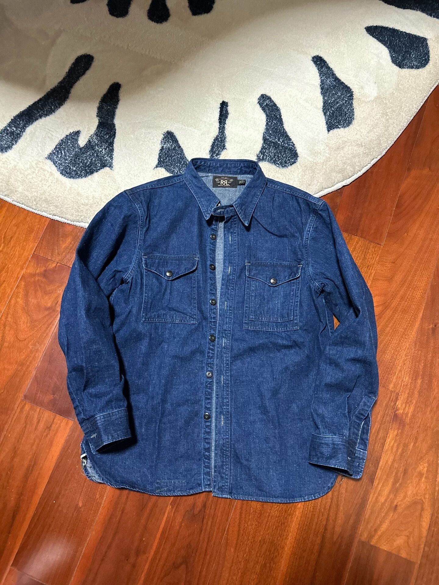 RRL Ralph Lauren RRL Vintage Selvedge Denim Shirt Size US M / EU 48-50 / 2 - 1 Thumbnail