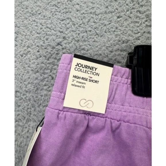 Vintage Calia Shorts Womens XL Journey Purple High Rise Short Relaxed Fit Drawstring New Size 40" / US 18 - 4 Thumbnail
