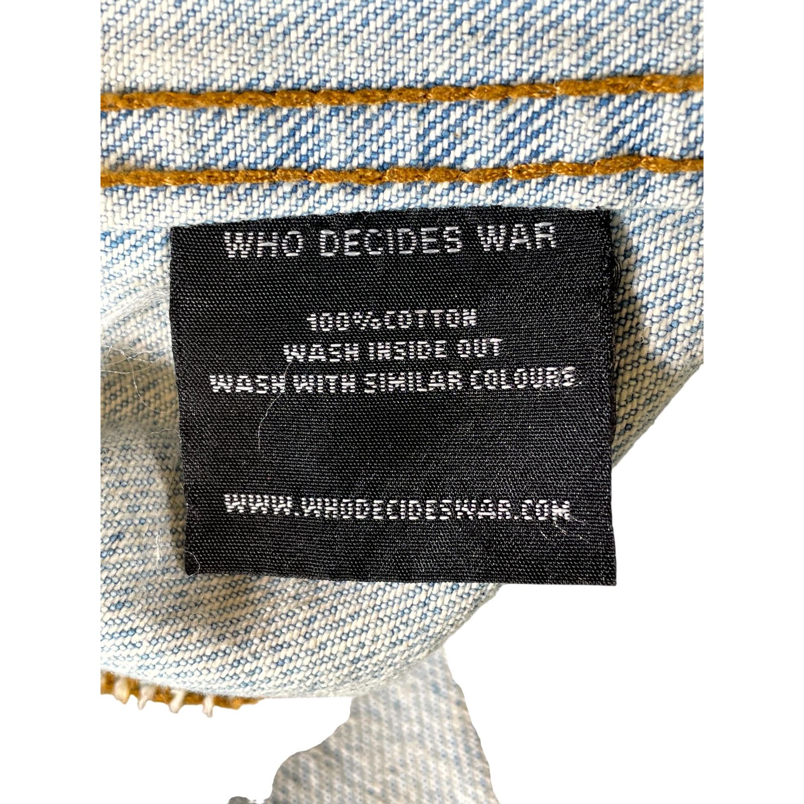 Who Decides War Who Decides War Patched Arch Repaired Denim Blue Jacket Size US L / EU 52-54 / 3 - 7 Thumbnail