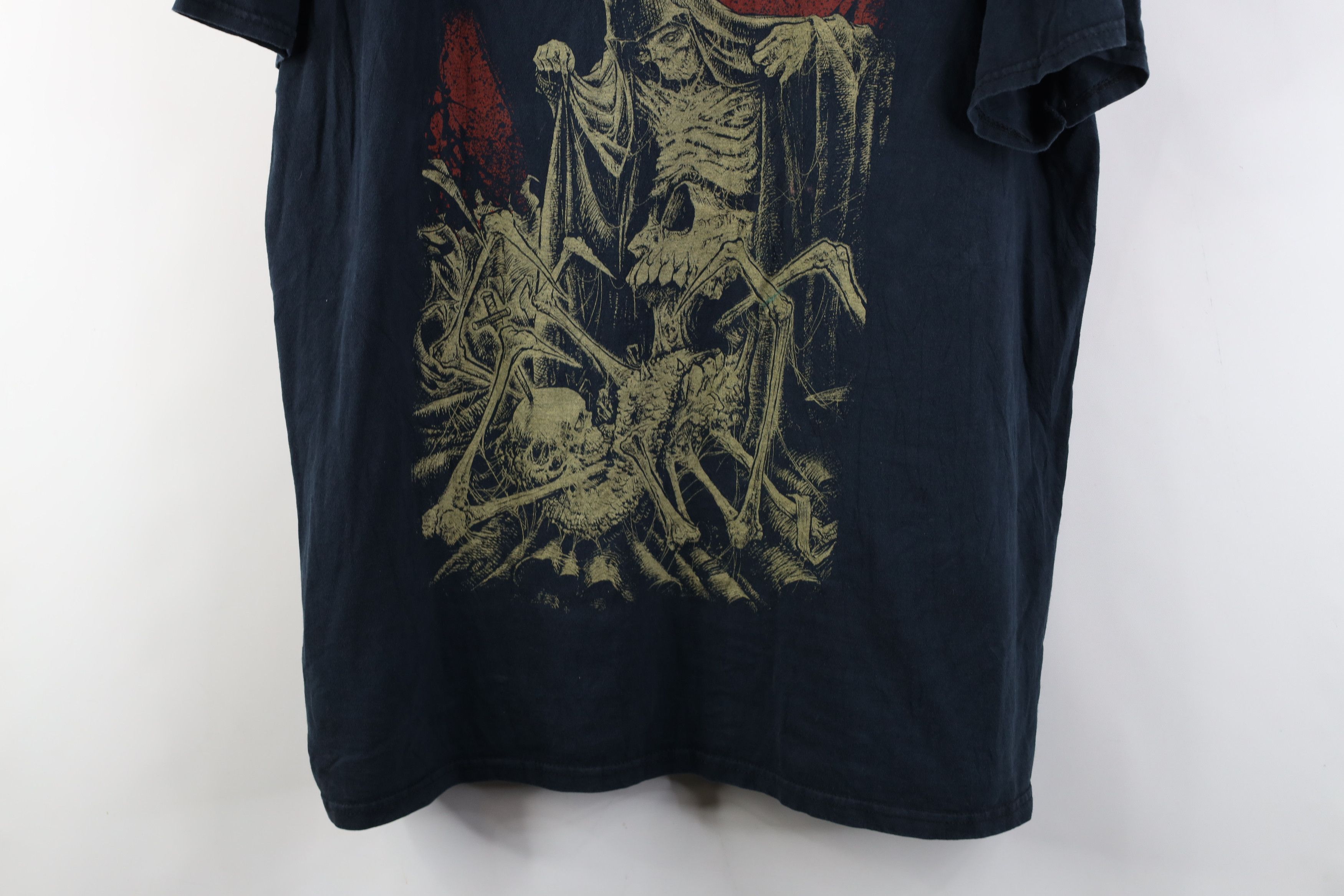 Vintage Vintage Y2K Streetwear Reaper Skeleton Emo T-Shirt Black Size US XL / EU 56 / 4 - 3 Thumbnail
