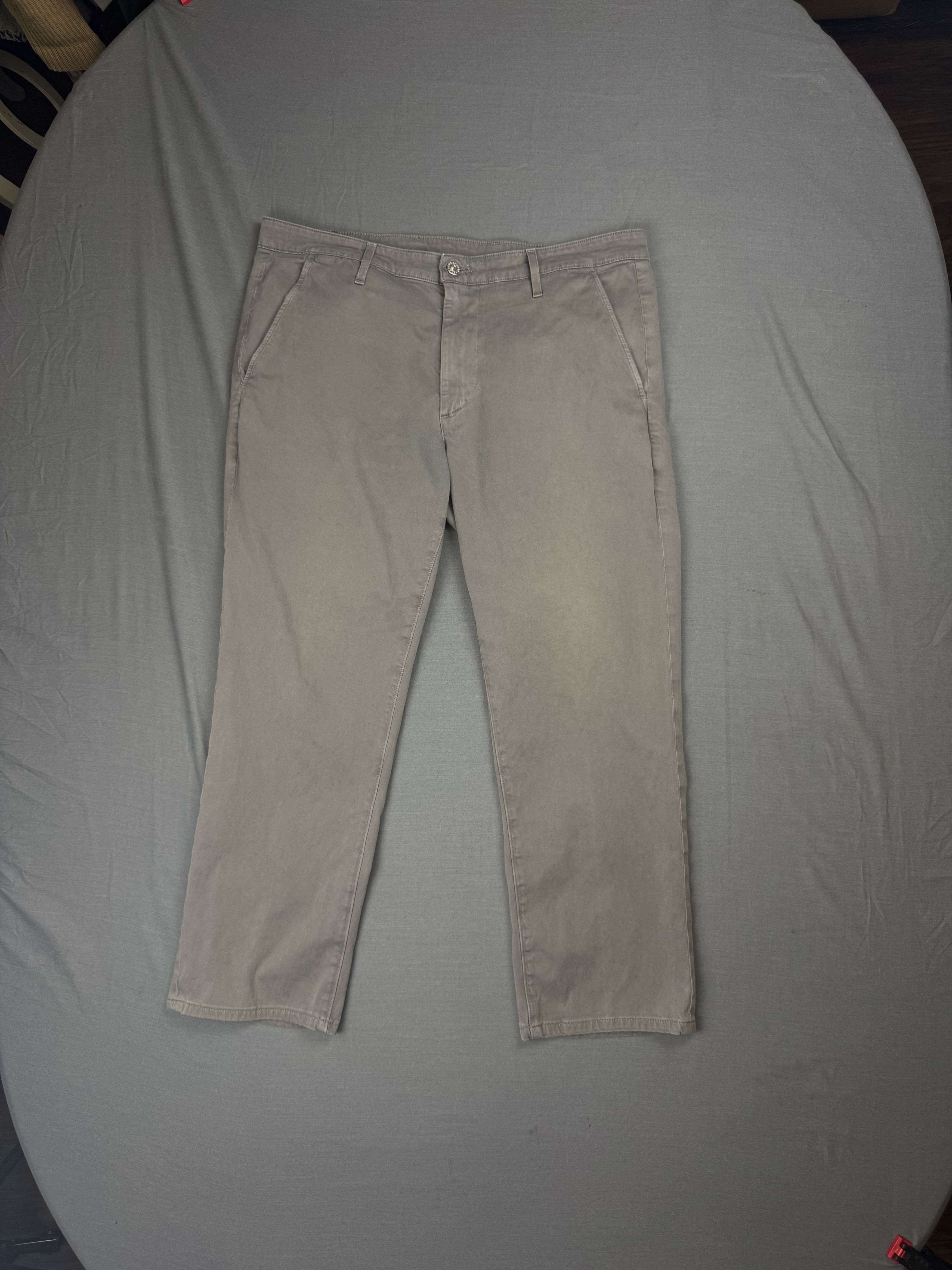 AG Adriano Goldschmied AG Adriano Goldschmied The Lux Khaki Tailored Pants 34x28 Size US 34 / EU 50 - 1 Thumbnail