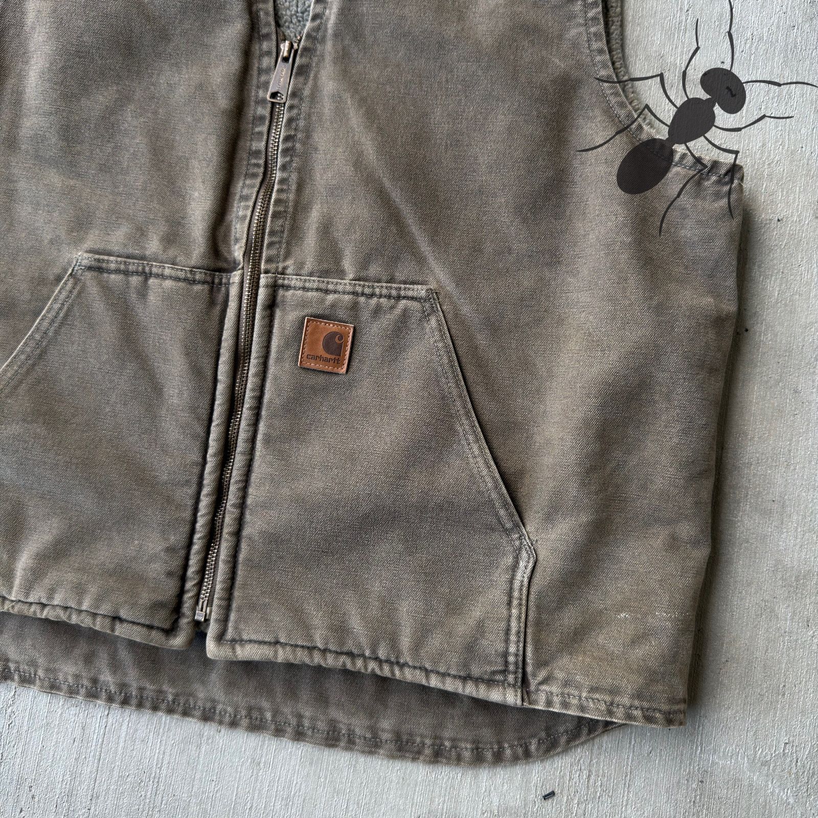 Carhartt × Vintage Vintage Y2K Carhartt V26 MRH brown work wear vest Size US XL / EU 56 / 4 - 2 Thumbnail