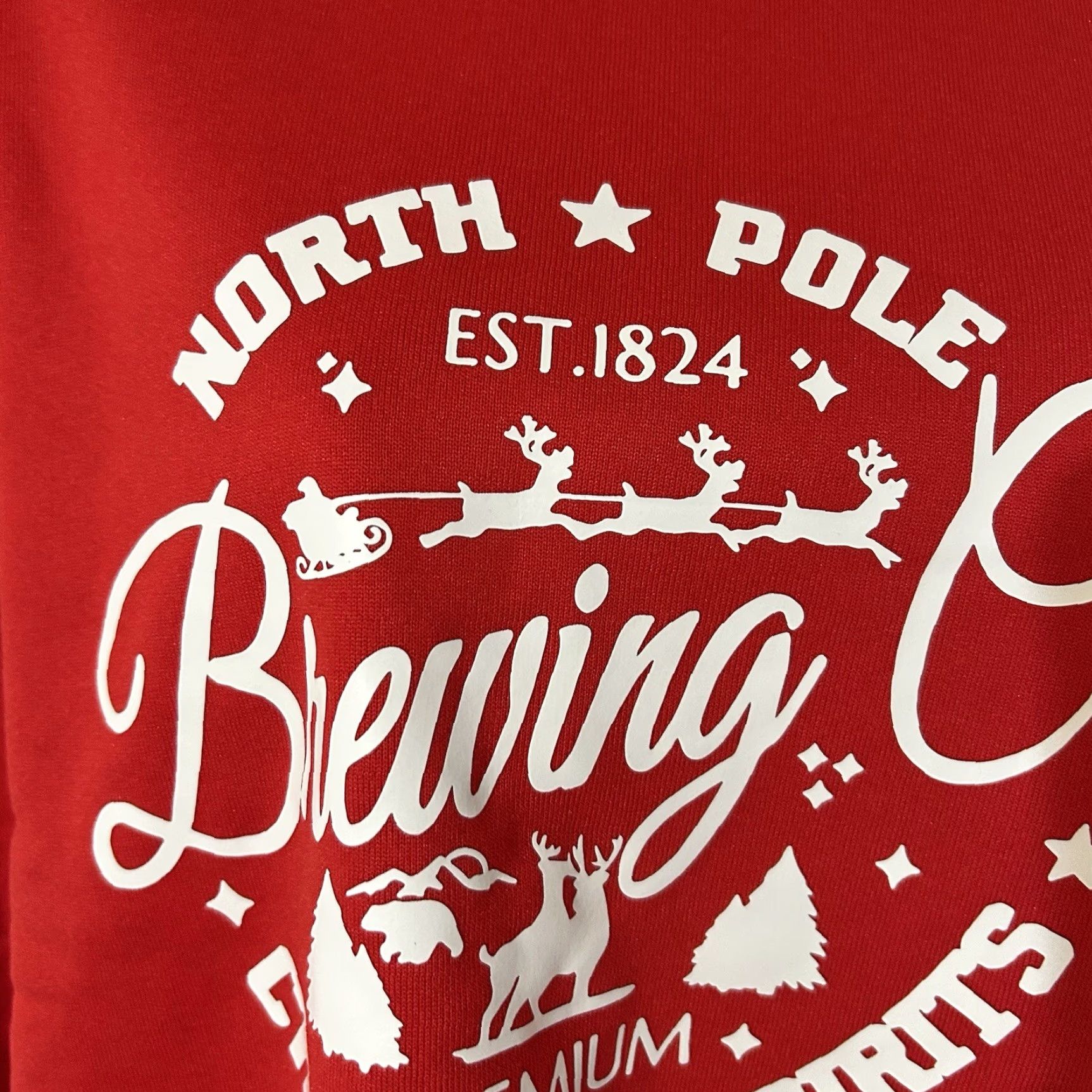 Shein SHEIN Red Christmas Sweater Crew Neck Women Small North Pole Brewing Pullover Knit Gift Holiday Pattern Christmas Womens Short Description NC Size S / US 4 / IT 40 - 5 Thumbnail