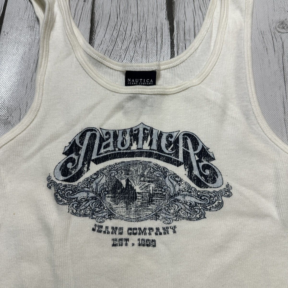 Nautica × Vintage Vintage Nautica Jeans tank top Size S / US 4 / IT 40 - 3 Thumbnail