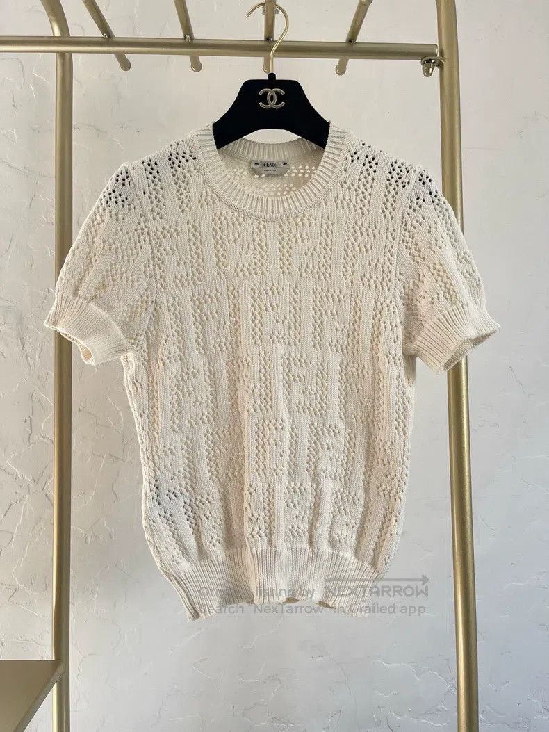 Fendi Fendi White lace short sleeves Size XS / US 0-2 / IT 36-38 - 1 Thumbnail