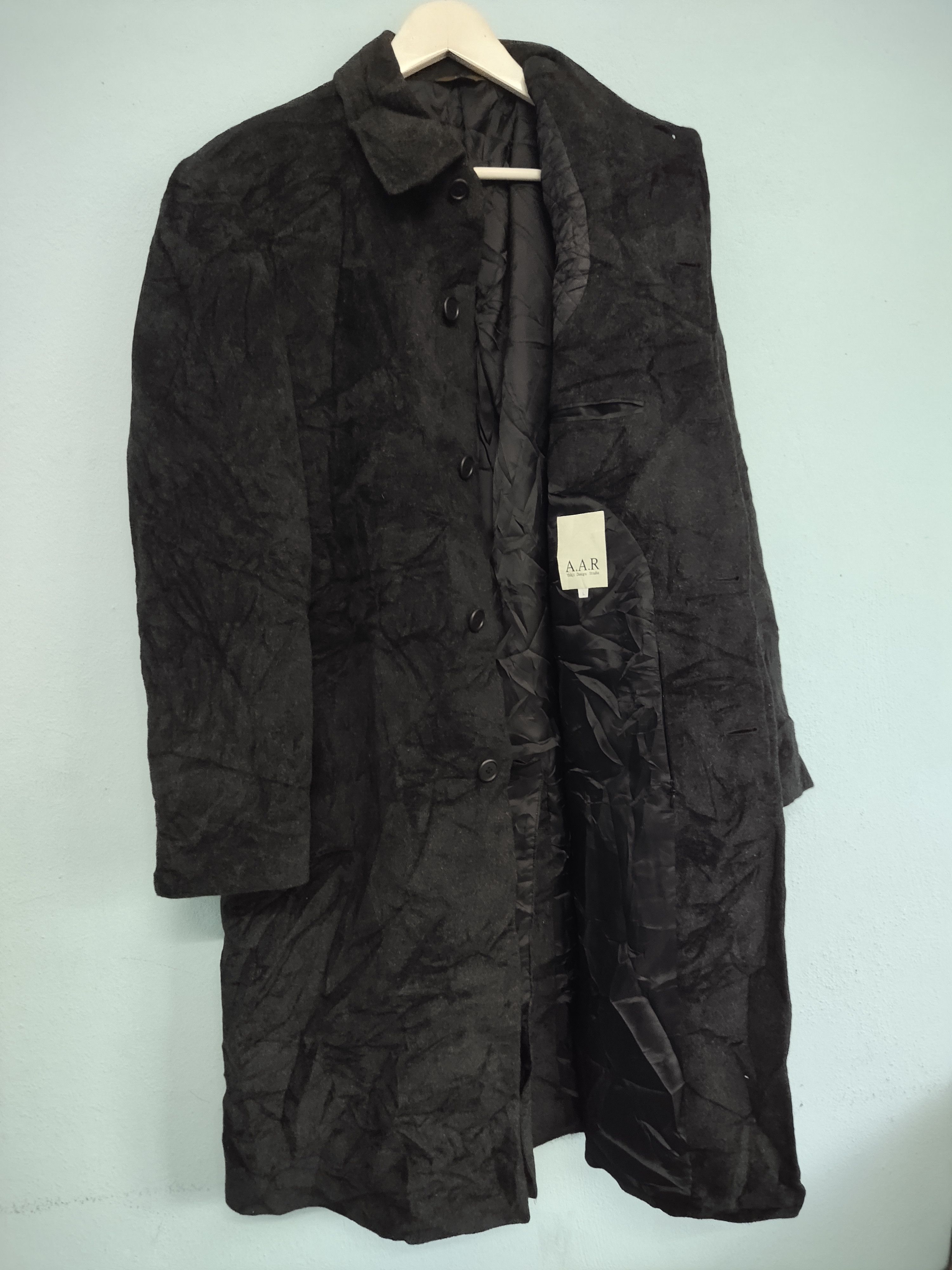 Japanese Brand × Yohji Yamamoto Vintage A.A.R by Yohji Yamamoto Wool Long Jacket Size US L / EU 52-54 / 3 - 8 Thumbnail