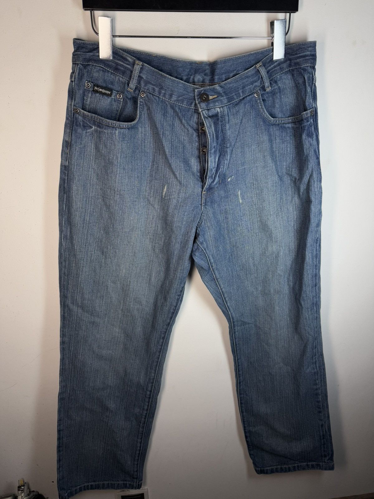 Yves Saint Laurent 36x32 YSL Jeans Denim Pants Blue Indigo Size US 36 / EU 52 - 24 Thumbnail