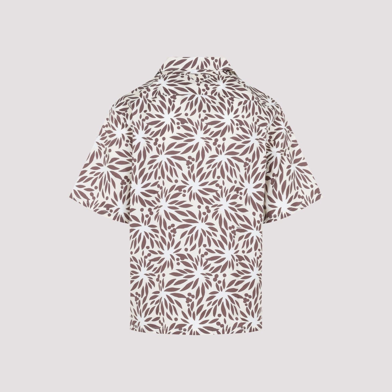Prada PRADA Brown White Cotton Shirt New & Authentic (Men's size:M Size US M / EU 48-50 / 2 - 4 Thumbnail