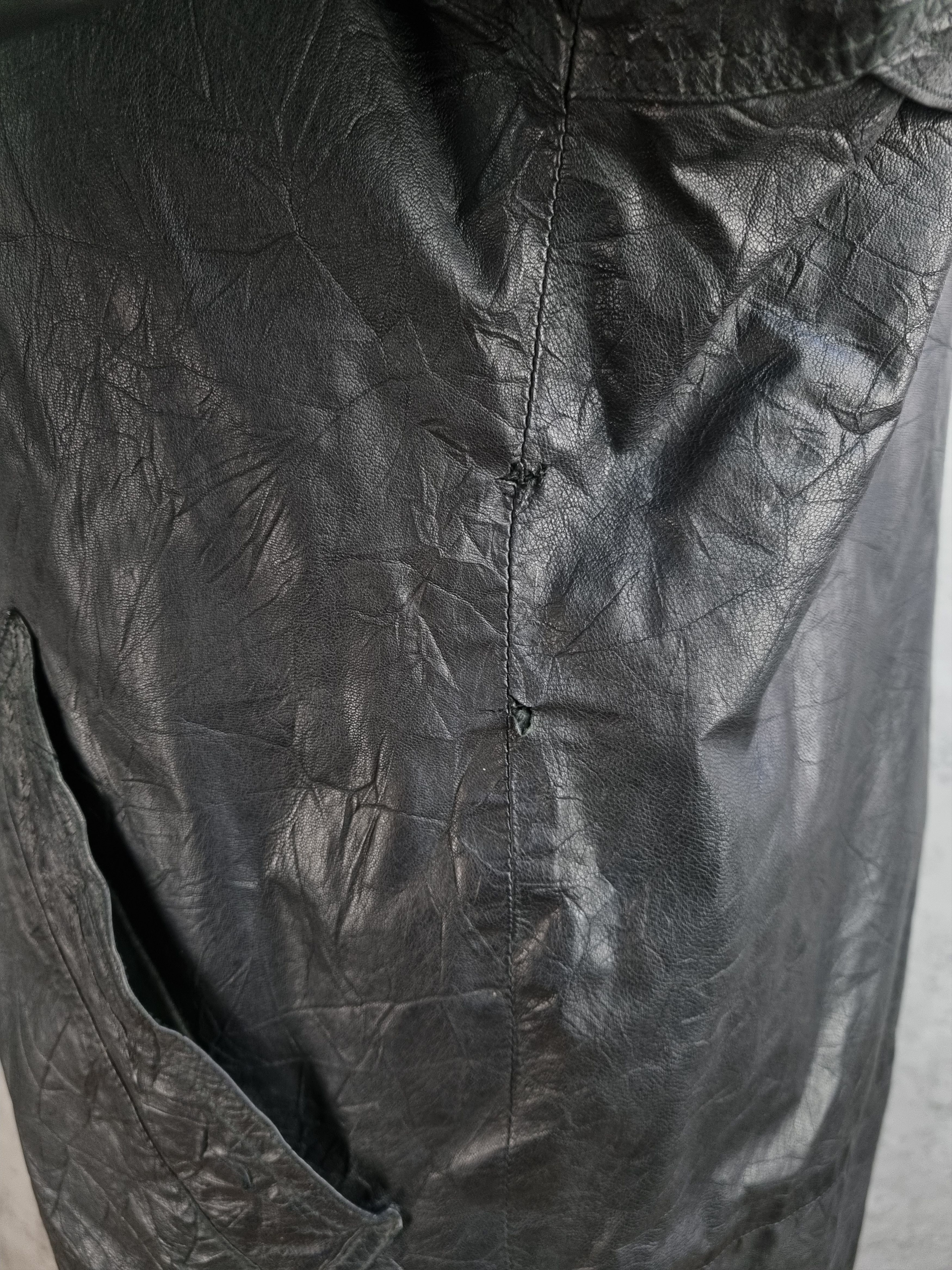 Japanese Brand Unique Double Breasted Long Leather Coat Vintage Trench Size US L / EU 52-54 / 3 - 15 Thumbnail