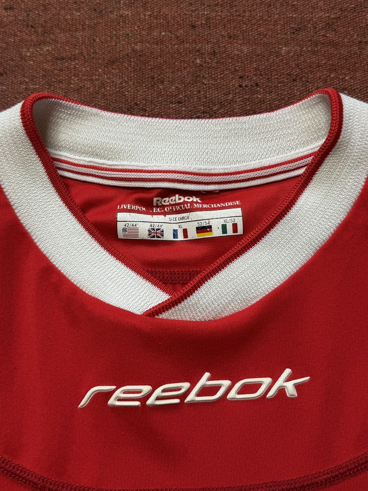 Reebok × Vintage Vintage Reebok 2002-2004 Liverpool Home Kit Size US L / EU 52-54 / 3 - 8 Thumbnail