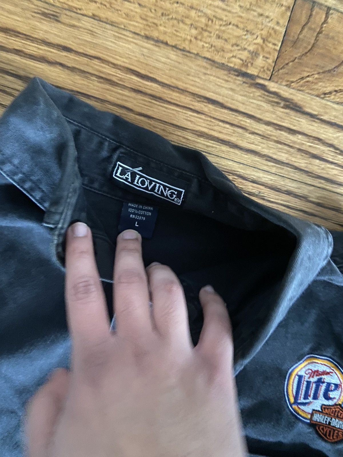 Harley Davidson × Vintage Vintage Harley Davidson miller lite button up shirt Size US L / EU 52-54 / 3 - 4 Thumbnail