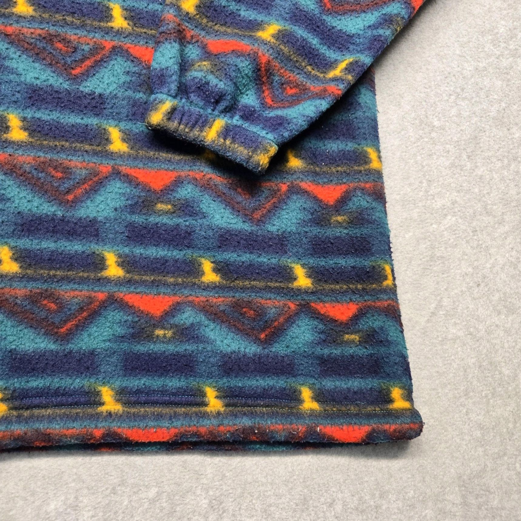 Vintage VINTAGE Malarkey Pullover Hoodie Mens Large Blue Fleece Aztec Pattern Hooded Drawstring Geometric Pattern Mens Size US M / EU 48-50 / 2 - 7 Thumbnail