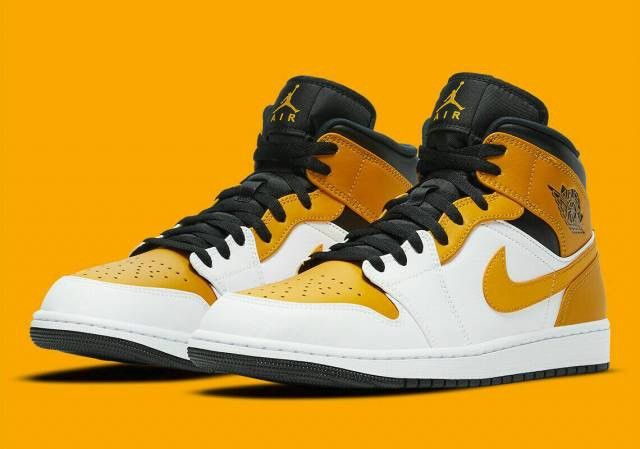 Jordan Brand Nike Air Jordan 1 Mid University Gold 554724-170 Size 10 Size US 10 / EU 43 - 1 Thumbnail