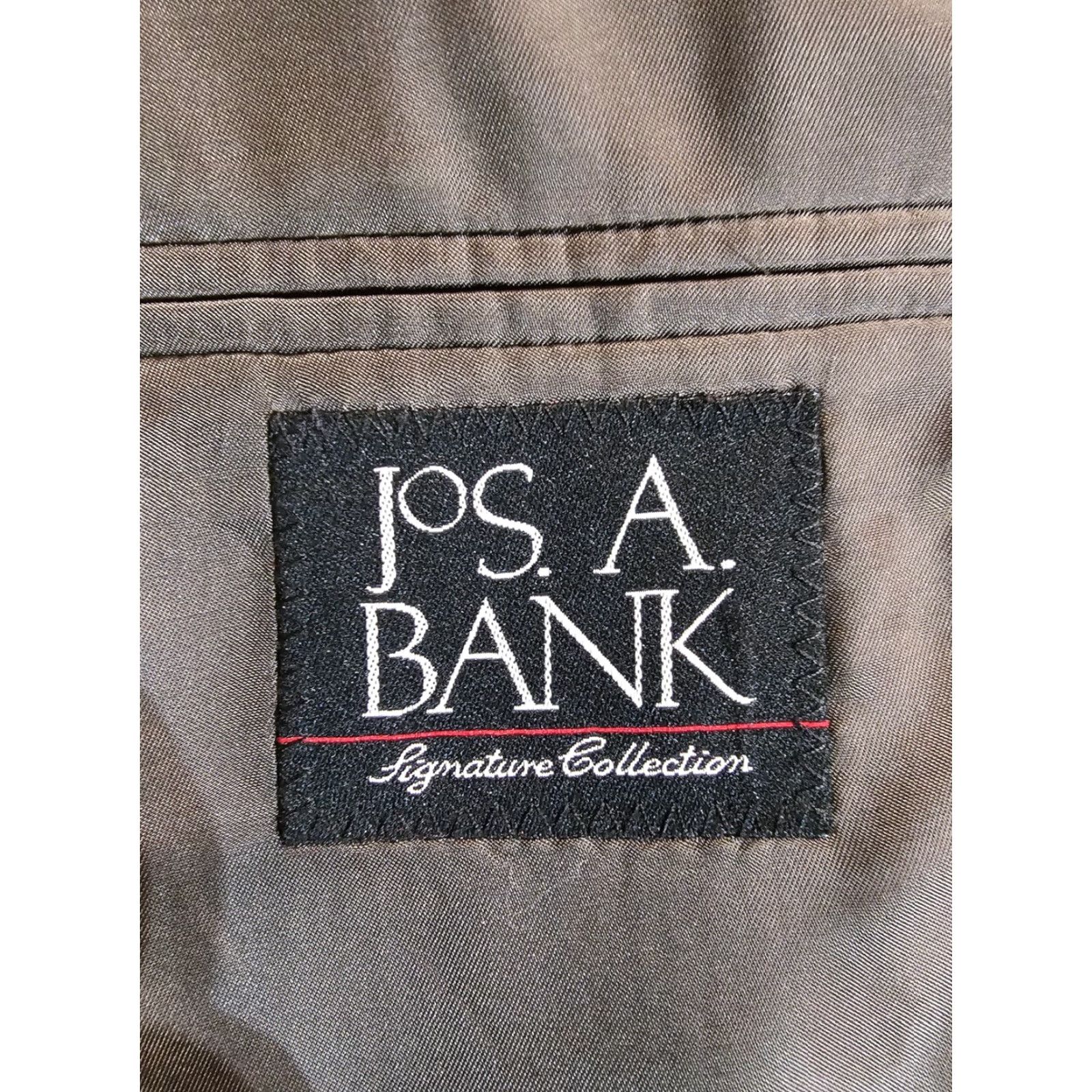 Jos. A. Bank Jos A Bank Signature Collection Suit Mens 2pc 100% Wool 43R 36x30 Brown/Grey Size 46R - 7 Thumbnail