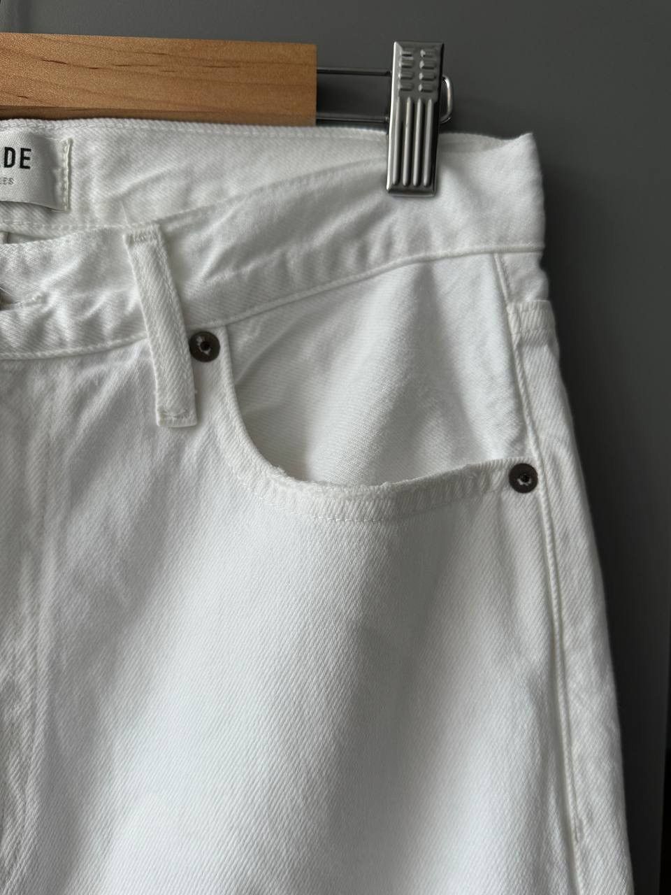Agolde AGOLDE Mia Mid-Rise Straight White Jeans Size 27" / US 4 / IT 40 - 3 Thumbnail