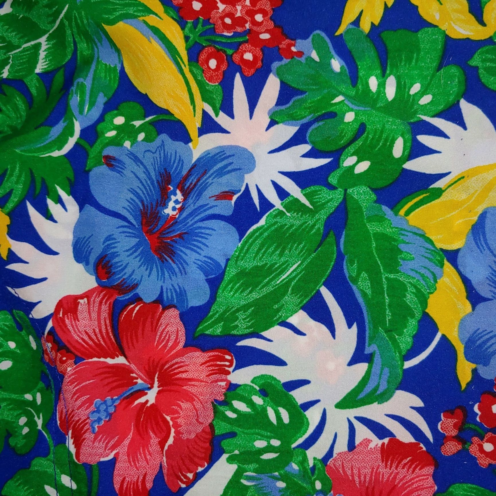 Vintage VINTAGE Lane Cricket Lane Shorts Women 14 Blue Floral Hibiscus Elastic Tropical Retro Casual Beach Fun Womens Size 36" / US 14 / IT 50 - 6 Thumbnail
