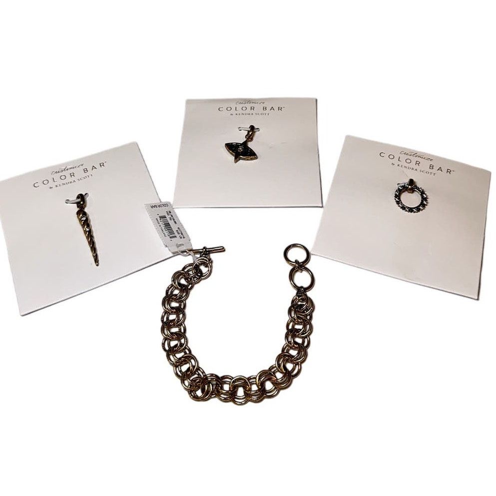 Kendra Scott Kendra Scott Evil Eye Double Link Bracelet with Charms Size ONE SIZE - 1 Thumbnail