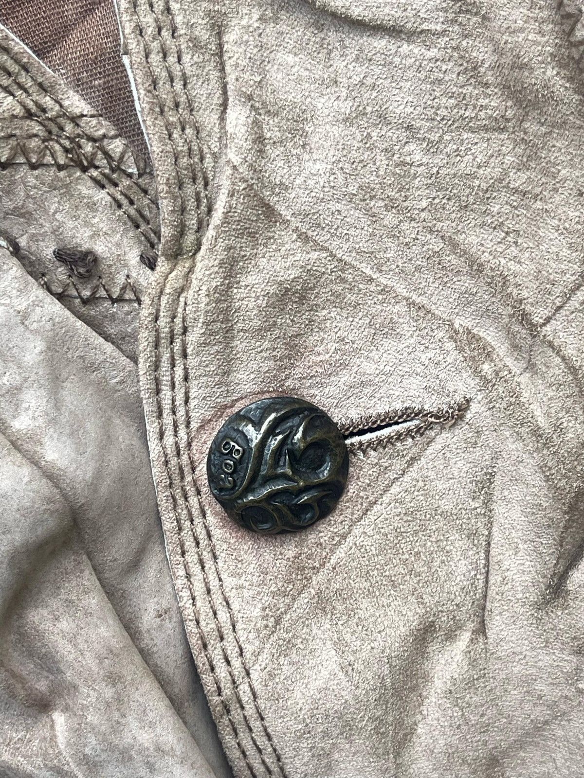 If Six Was Nine × Japanese Brand × Le Grande Bleu (L.G.B.) GOA Deconstructed Suede Leather Jacket Size US M / EU 48-50 / 2 - 10 Thumbnail