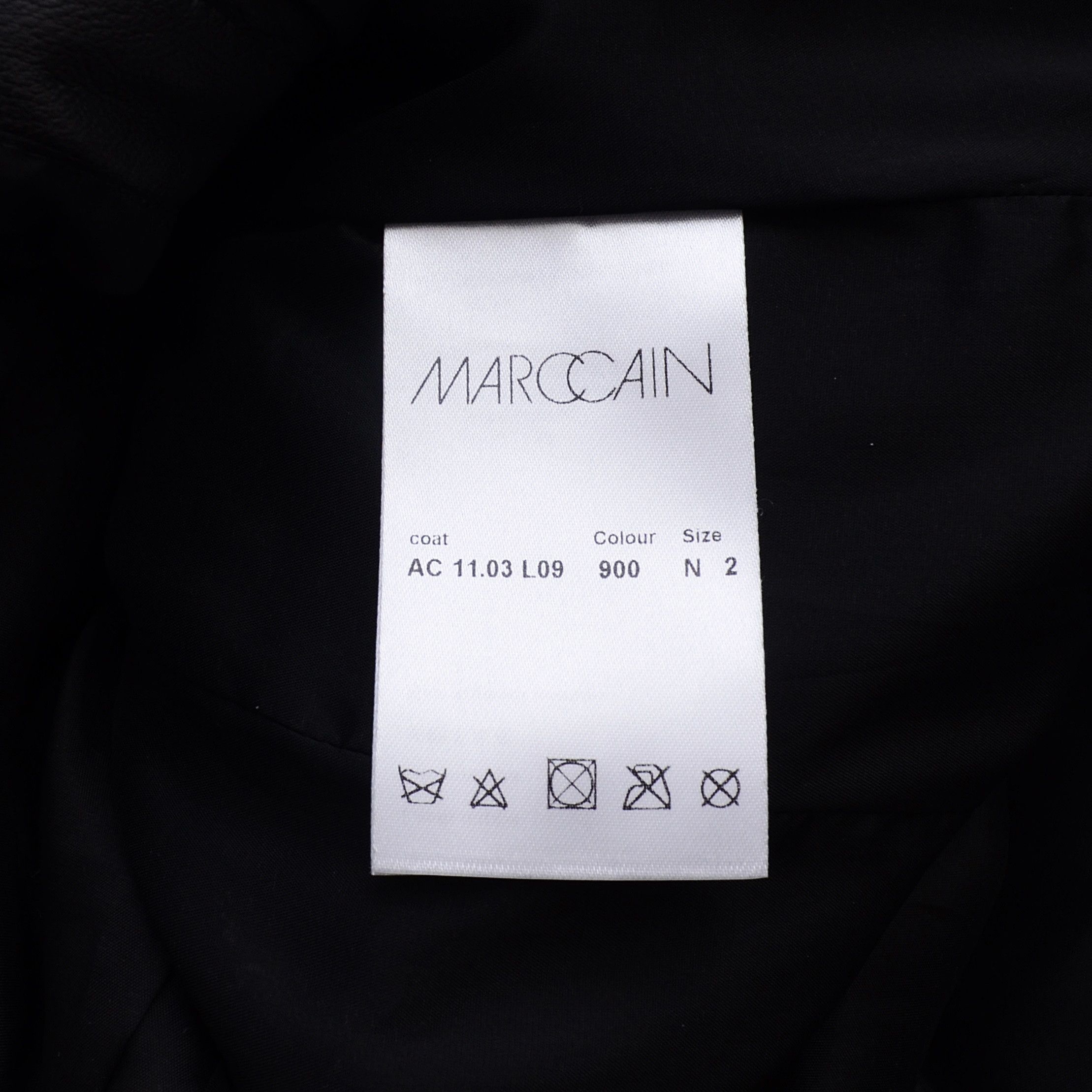 Genuine Leather Marc Cain Black Leather Long Coat Jacket Size N2 Colour 900 Size M / US 6-8 / IT 42-44 - 17 Thumbnail