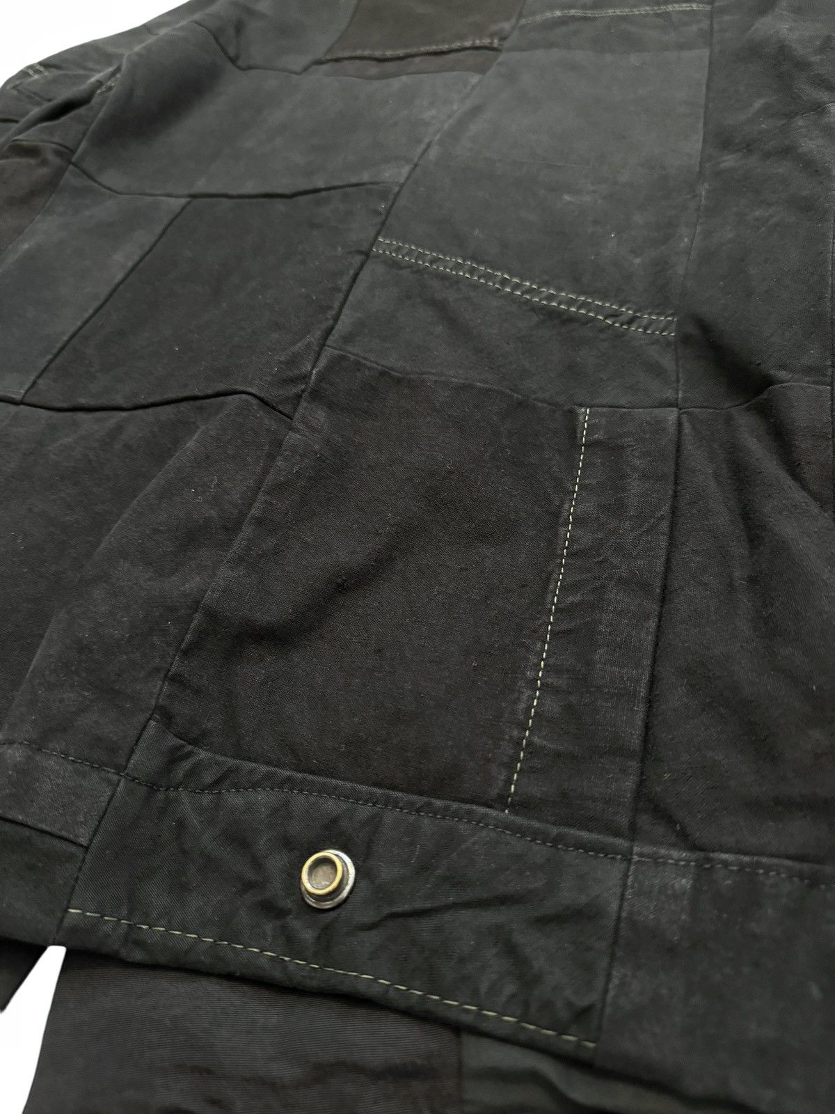 Greg Lauren Sz2 1/1 Black Workwear Tux Ollie Blazer Patchwork Jacket Size US M / EU 48-50 / 2 - 11 Thumbnail