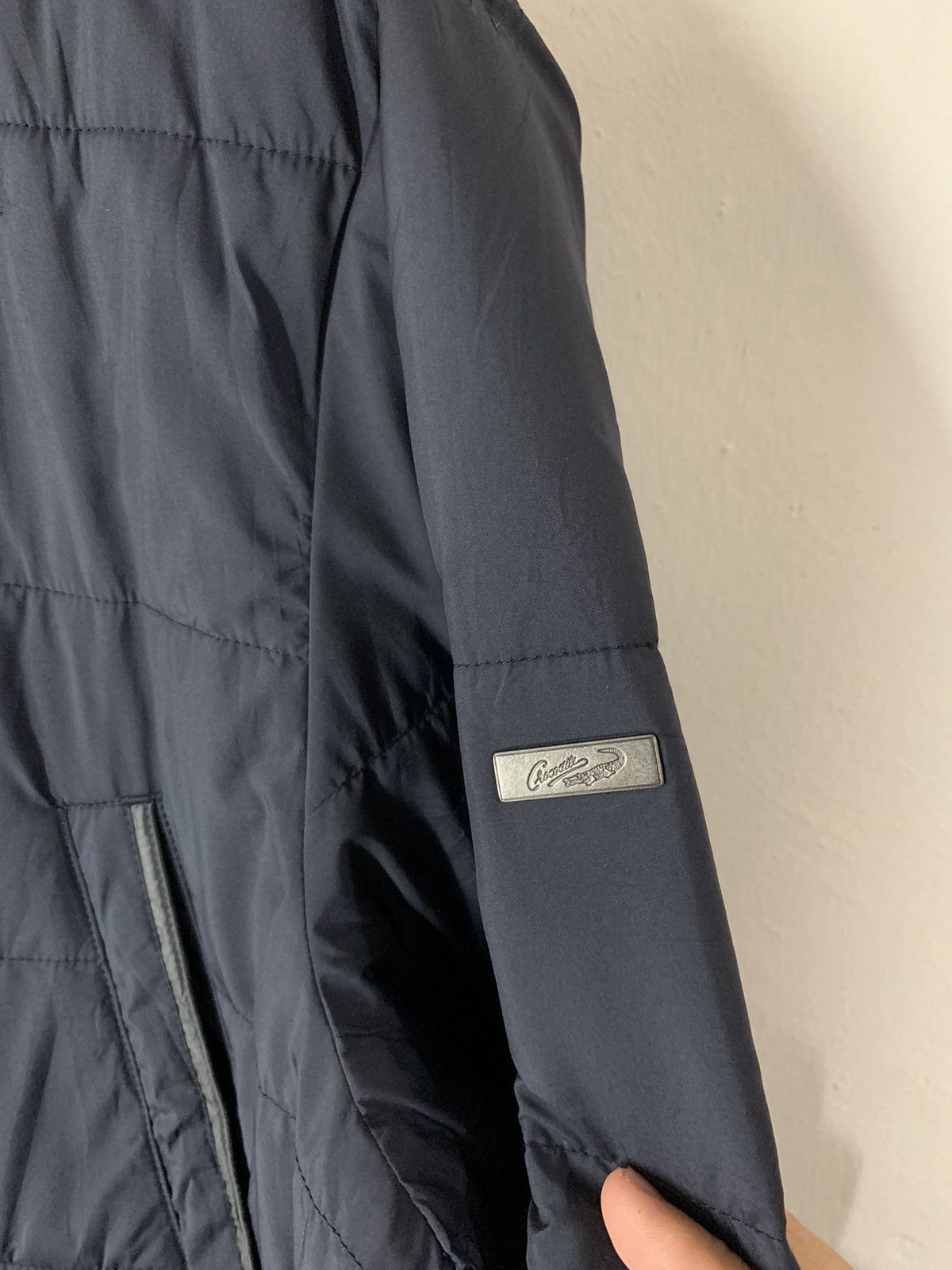 Vintage Crocodile Long Quilted Jacket