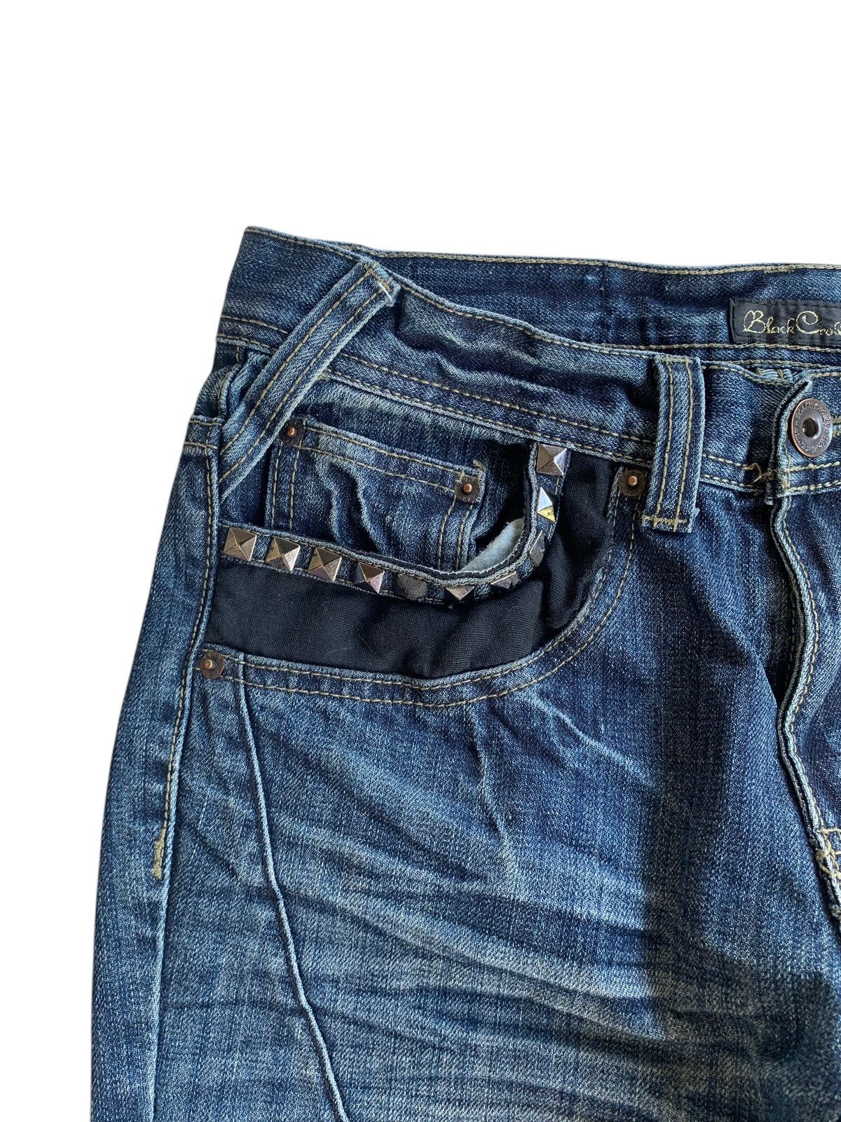Black Crown Flared Rusty Mudmax Punk Style Denim