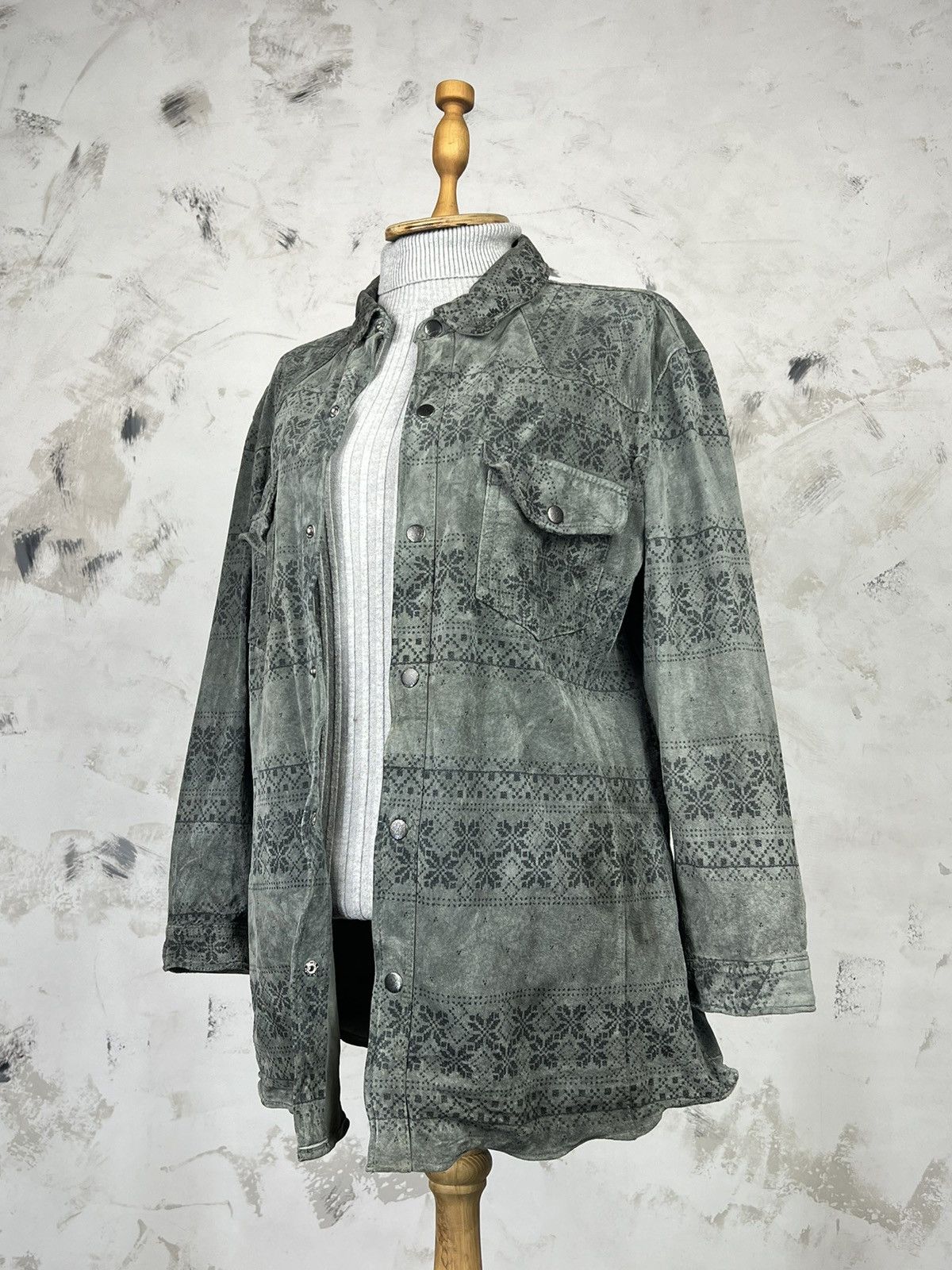 Allsaints Vintage Allsaints Overshirt Leather Shirt Size M - L Size L / US 10 / IT 46 - 1 Thumbnail
