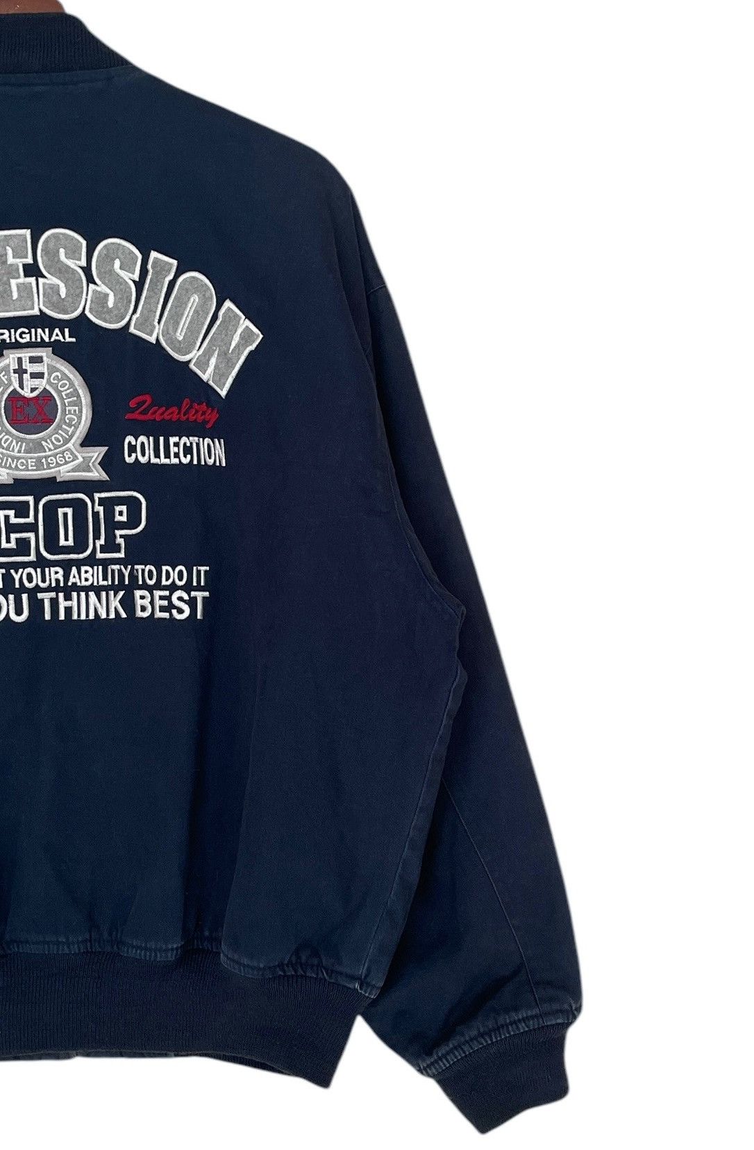 Vintage Vintage Racing Brand Impressive Big Logo Bomber Jacket 1990s Size US L / EU 52-54 / 3 - 6 Thumbnail