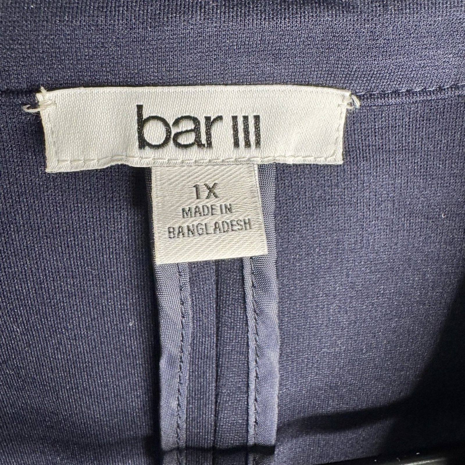 Bar III Bar III Navy Blue Notch Collar Blazer Size XL / US 12-14 / IT 48-50 - 6 Thumbnail