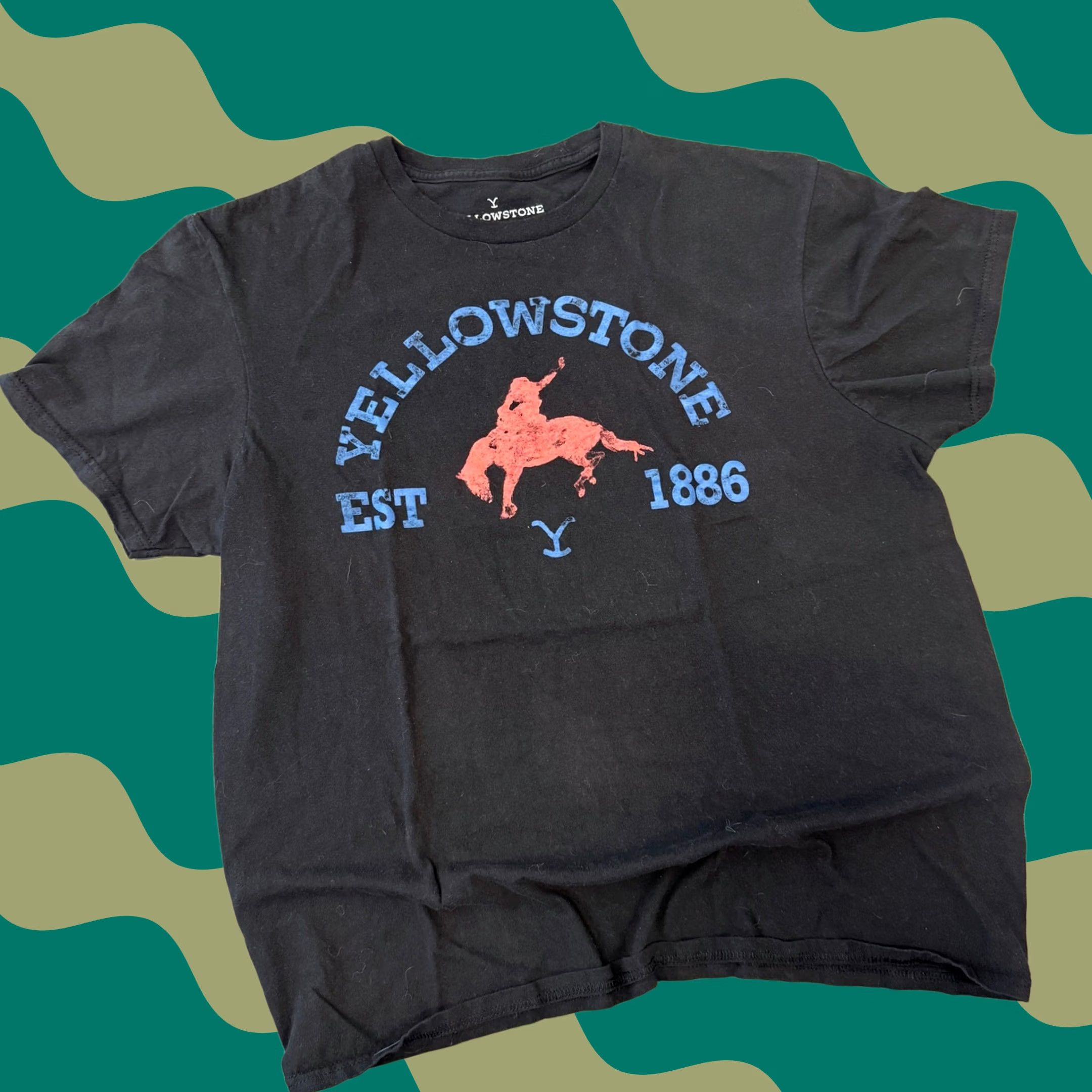 Vintage VINTAGE Yellowstone Montana Western Nature Black Graphic Tee Women's L Shirt Size L / US 10 / IT 46 - 1 Thumbnail