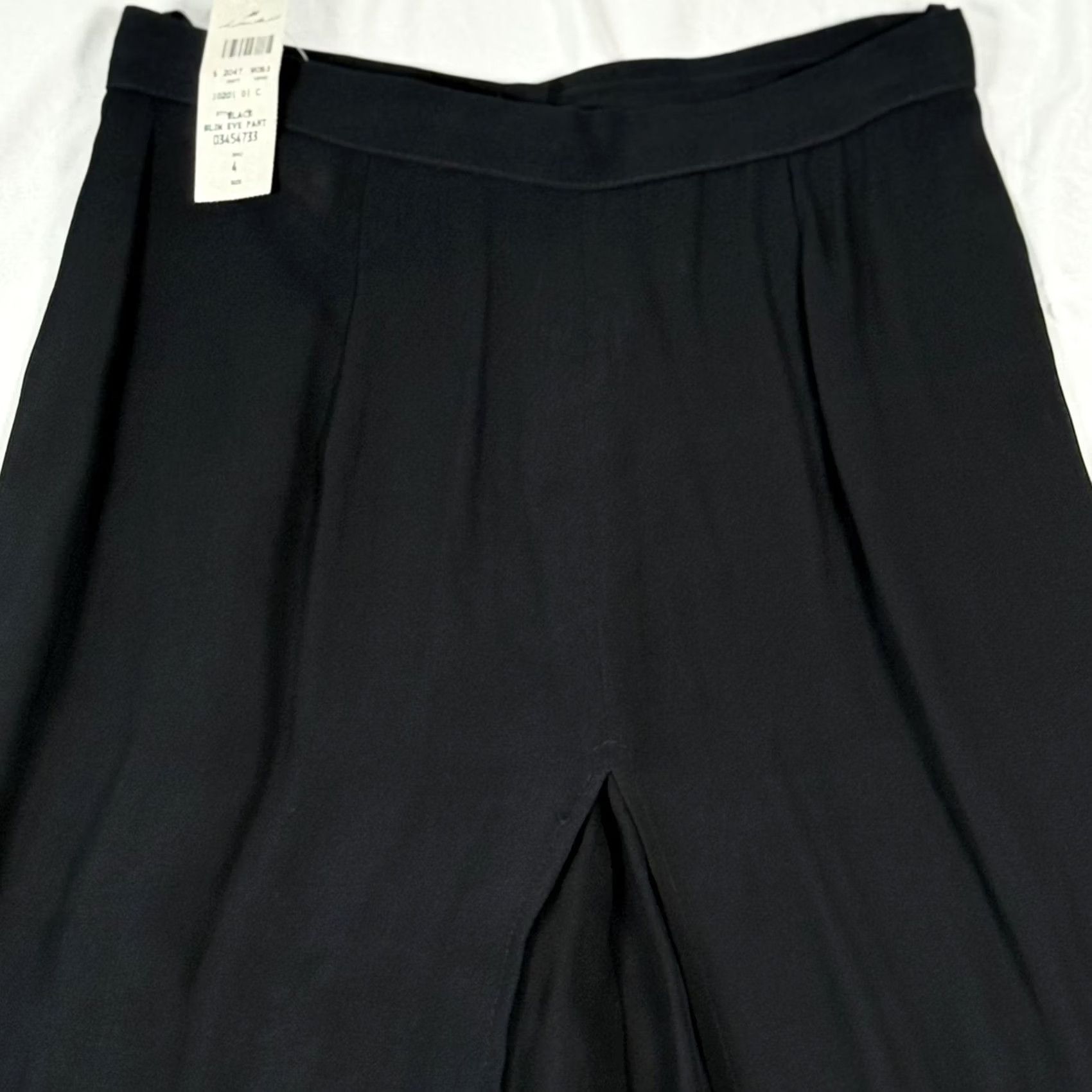 Vintage VINTAGE 90s Lillie Rubin Black Pants Wide-Leg Sheer Overlay NWT Size 4 Stylish Eve Dressy Formal Cocktail Womens US-made Size 27" / US 4 / IT 40 - 2 Thumbnail