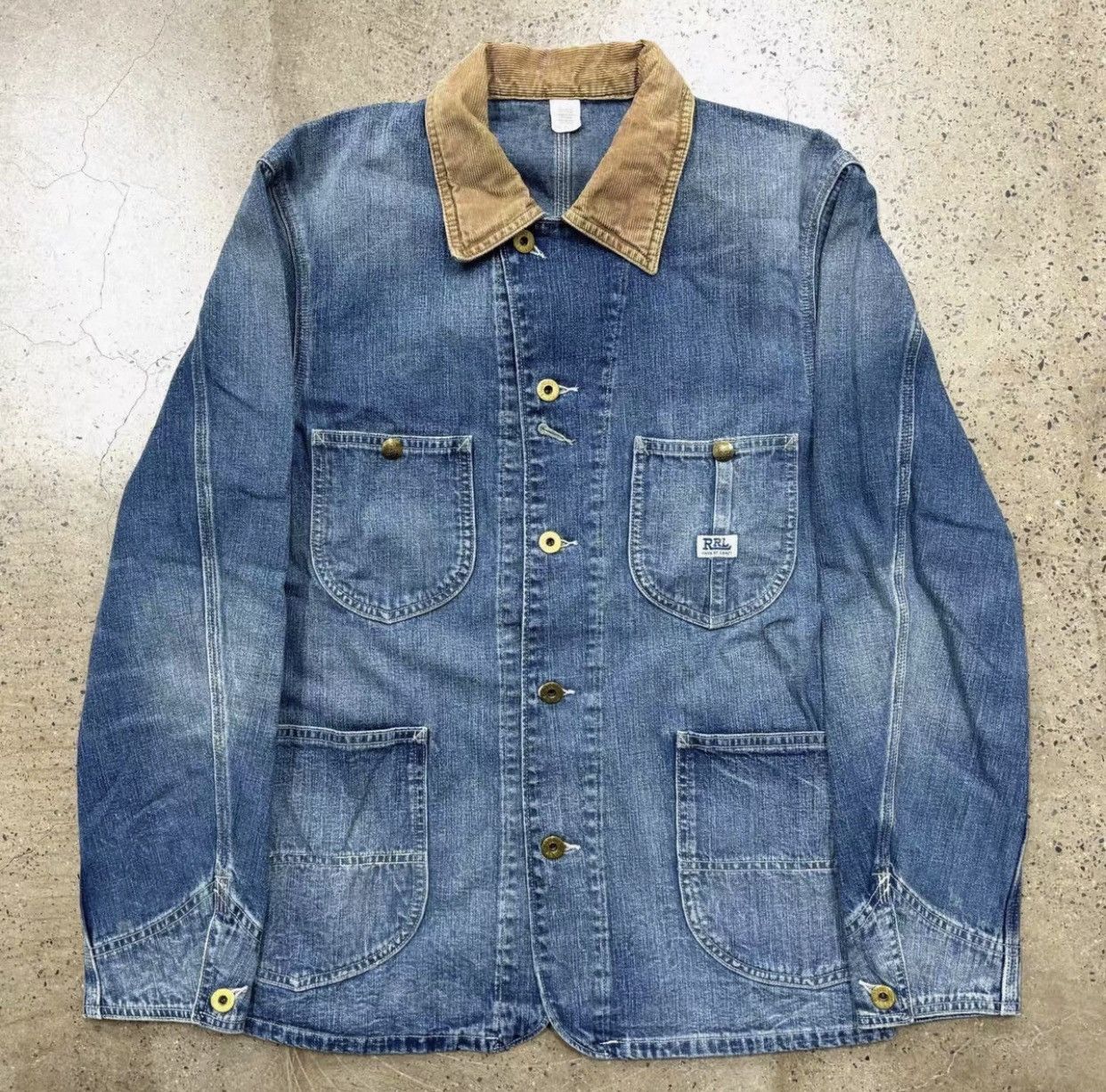 RRL Ralph Lauren × Ralph Lauren Indigo Denim Shawl Collar Jacket 
